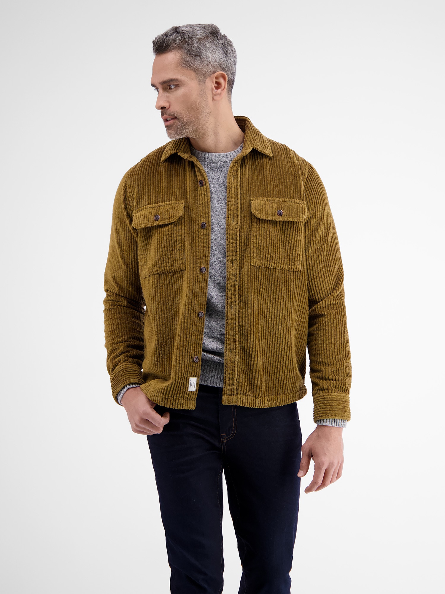 LERROS Hemdjacke »LERROS Cord-Hemdjacke«, ohne Kapuze