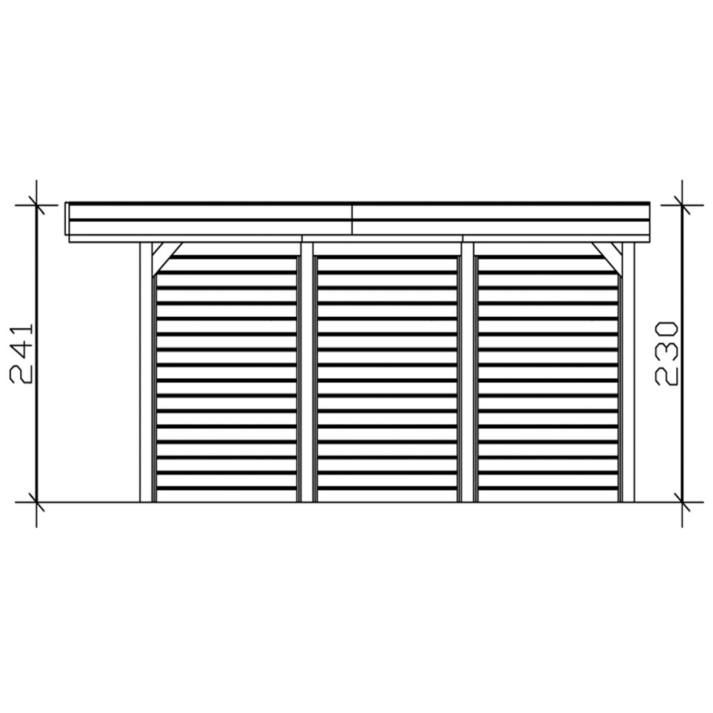 Skanholz Einzelcarport »Friesland 1«, Holz, 270 cm, braun