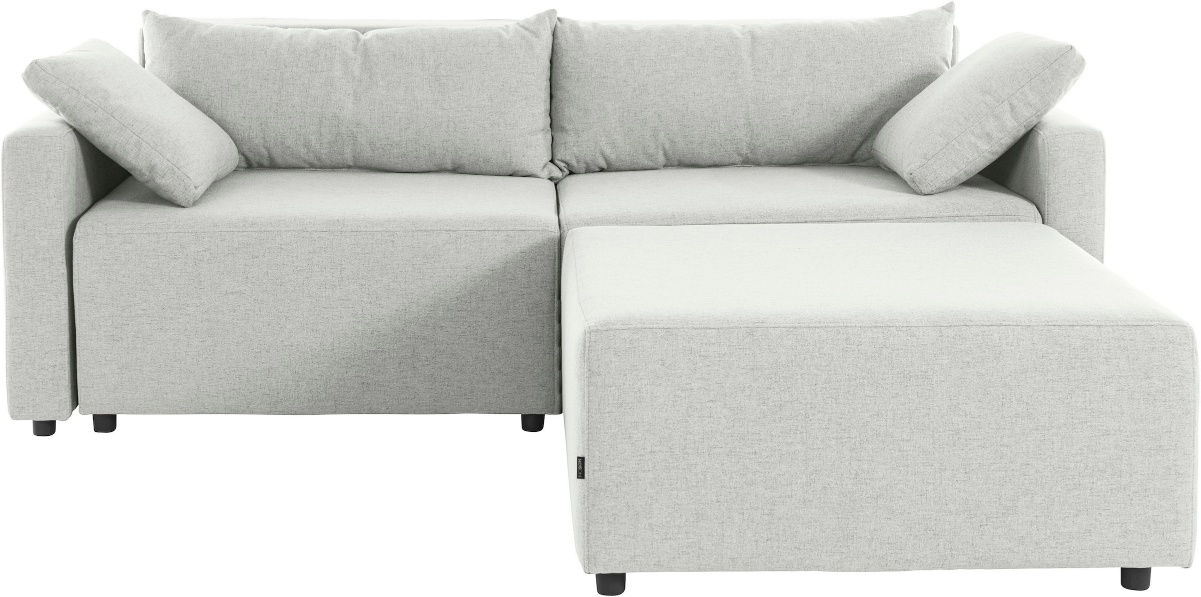 INOSIGN Ecksofa »Marva 3tlg. L-Form«, beide Armlehnelemente ausziehbar für Bettfunktion, mit Bettkasten