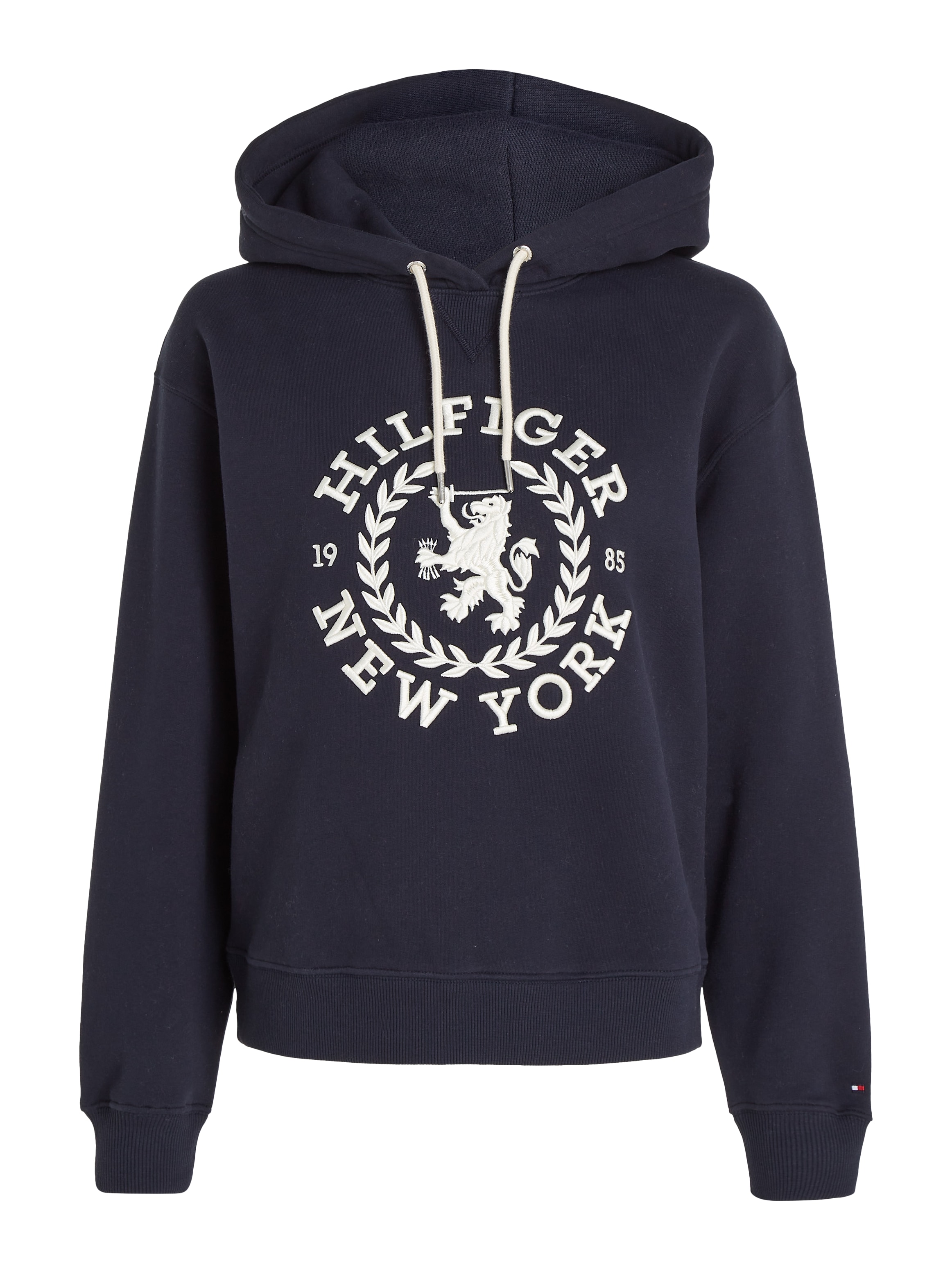 Tommy Hilfiger Kapuzensweatshirt »REG CREST HOODIE«, mit gesticktem Logoschriftzug