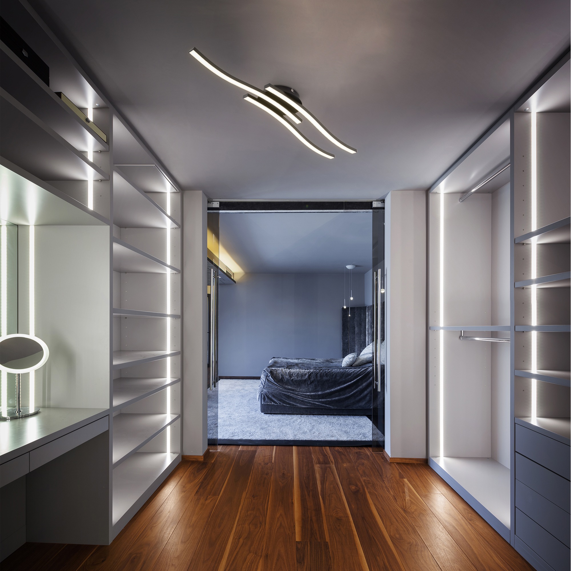 B.K.Licht LED Deckenleuchte »BK_DL1432 LED Deckenlampe, 3.000K Warmweiß, 3x 6 Watt, 3x 480 Lumen«, 3 flammig, Leuchtmittel LED-Modul | LED fest integriert, Geschwungende Deckenlampe, Länge: 56,5 cm, Schwarz