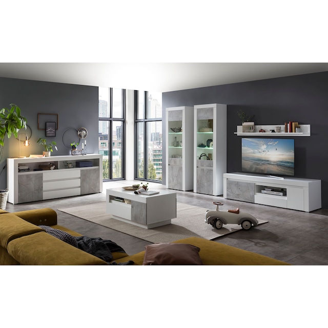 Home affaire Sideboard »Stone Marble«, mit einem edlen Marmor-Optik Dekor,  Breite 200 cm online bestellen