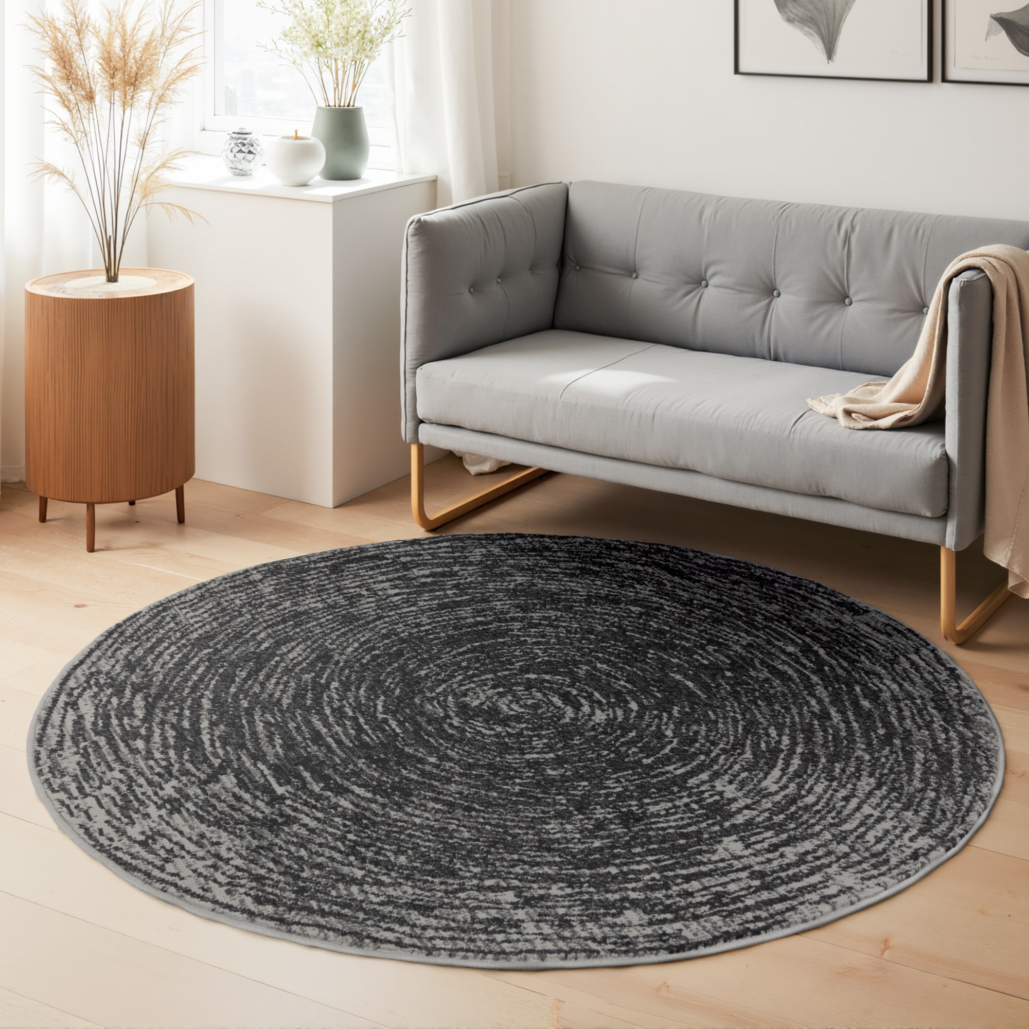HANSE Home Teppich »Cavallo«, rund, 9 mm Höhe, Wohnzimmer, Schlafzimmer, Fl günstig online kaufen