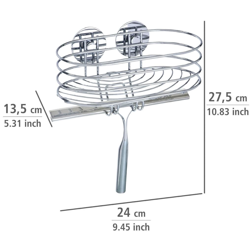 WENKO Duschablage »Turbo-Loc«, 1 Korb, Aufhängemöglichkeit