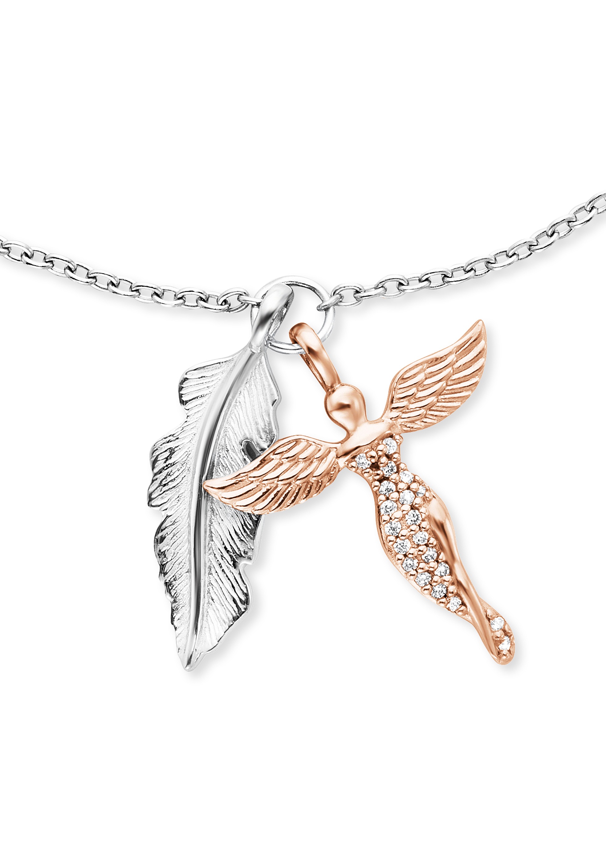 2. Bild von Engelsrufer Armband »Feder & Engel, ERB-FEDER-ANGEL«, mit Zirkonia (synth.)