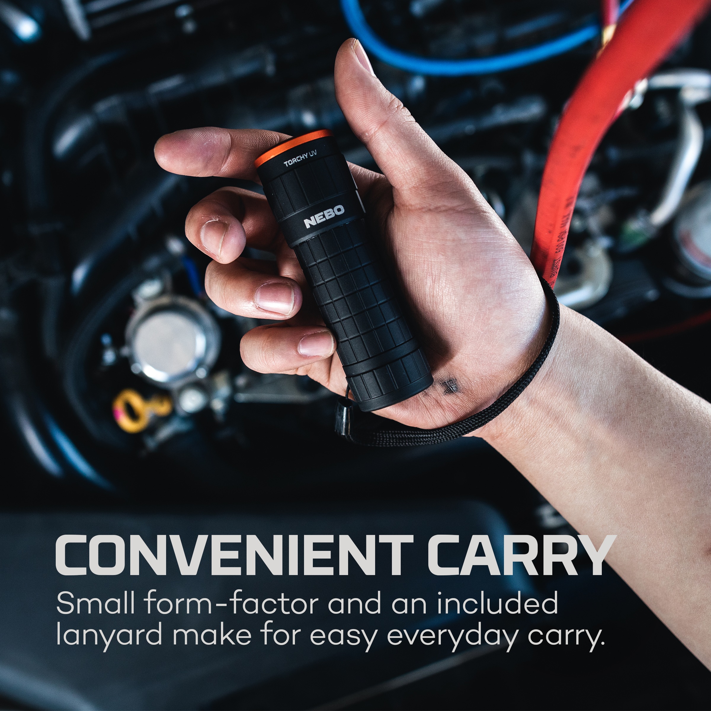 NEBO LED Taschenlampe »Nebo TORCHY UV Schwarz Licht« Set, Taschenlampe inkl. Batterien, 4 Stk. tlg. UV Licht mit 365nm und 395nm