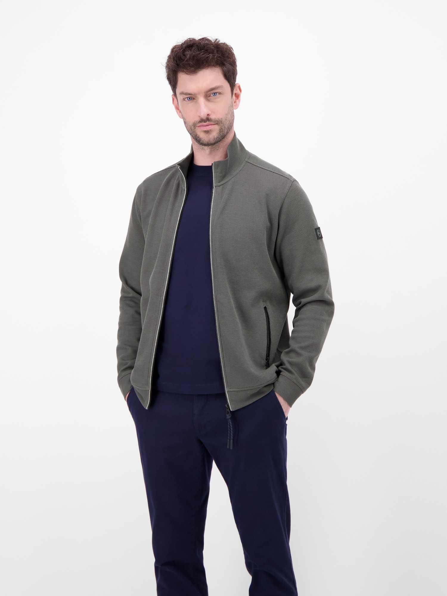 LERROS Sweatjacke »LERROS Sweatjacke aus Baumwollmischgewebe«