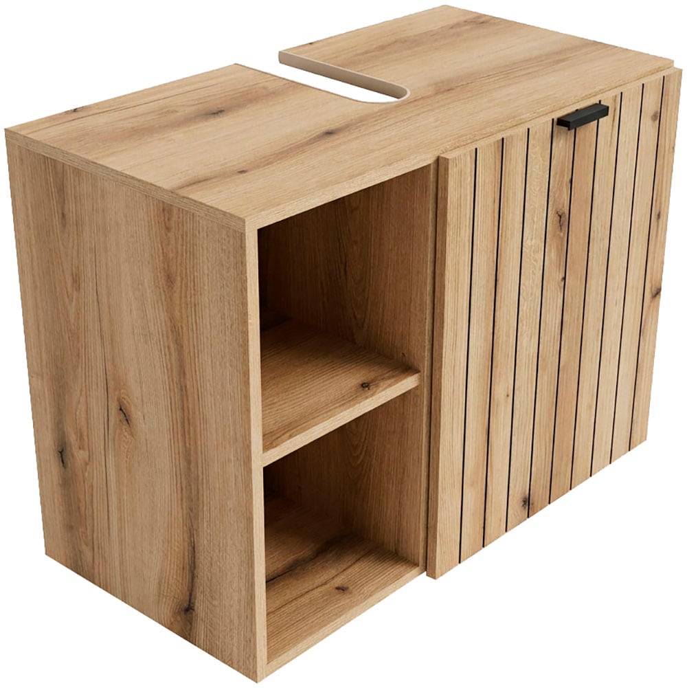 OTTO home Waschbeckenunterschrank »Baltrum« Breite 80 cm dekorative Lamellenoptik
