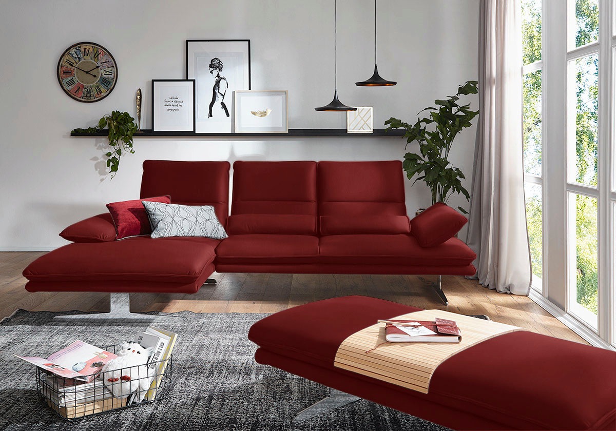 W.SCHILLIG Ecksofa »broadway, Designsofa mit tollem Sitzkomfort, L-Form«, S günstig online kaufen