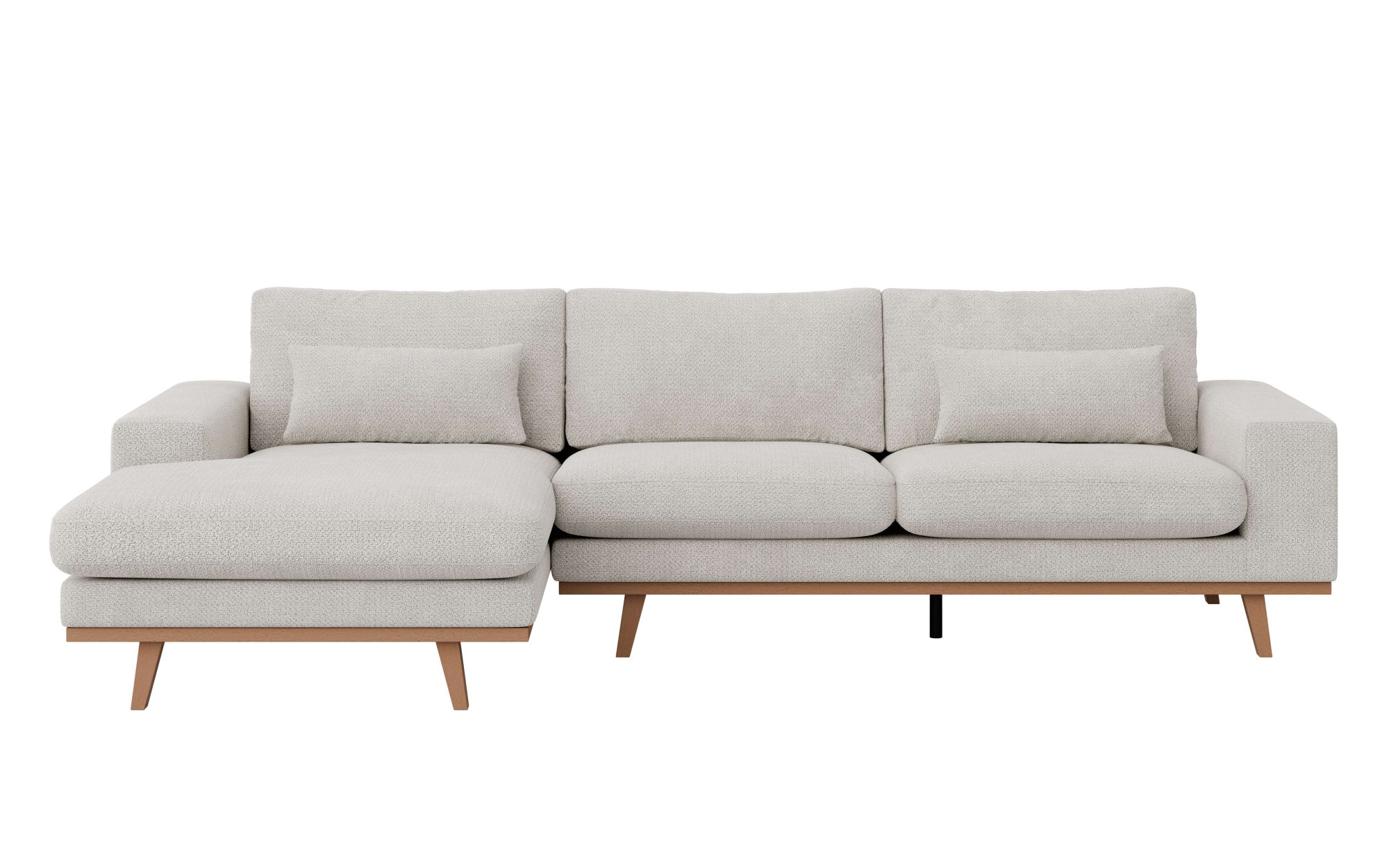 Home affaire Ecksofa "Torino B/T/H: 282/151/81 cm", L-Form, edler Holzrahme günstig online kaufen