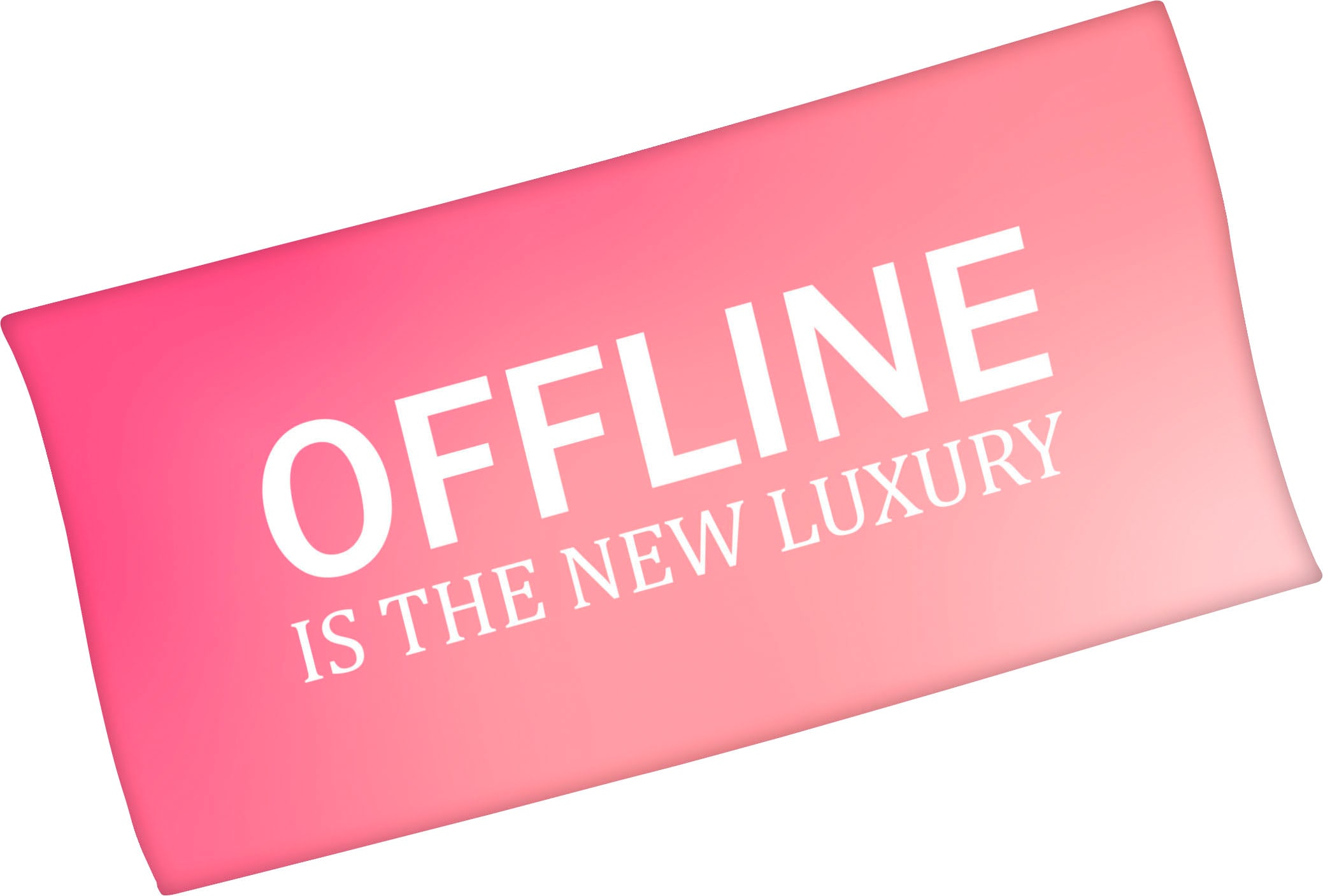 Badetuch »Offline is the new luxury«, (1 St.), mit lustigem Spruch