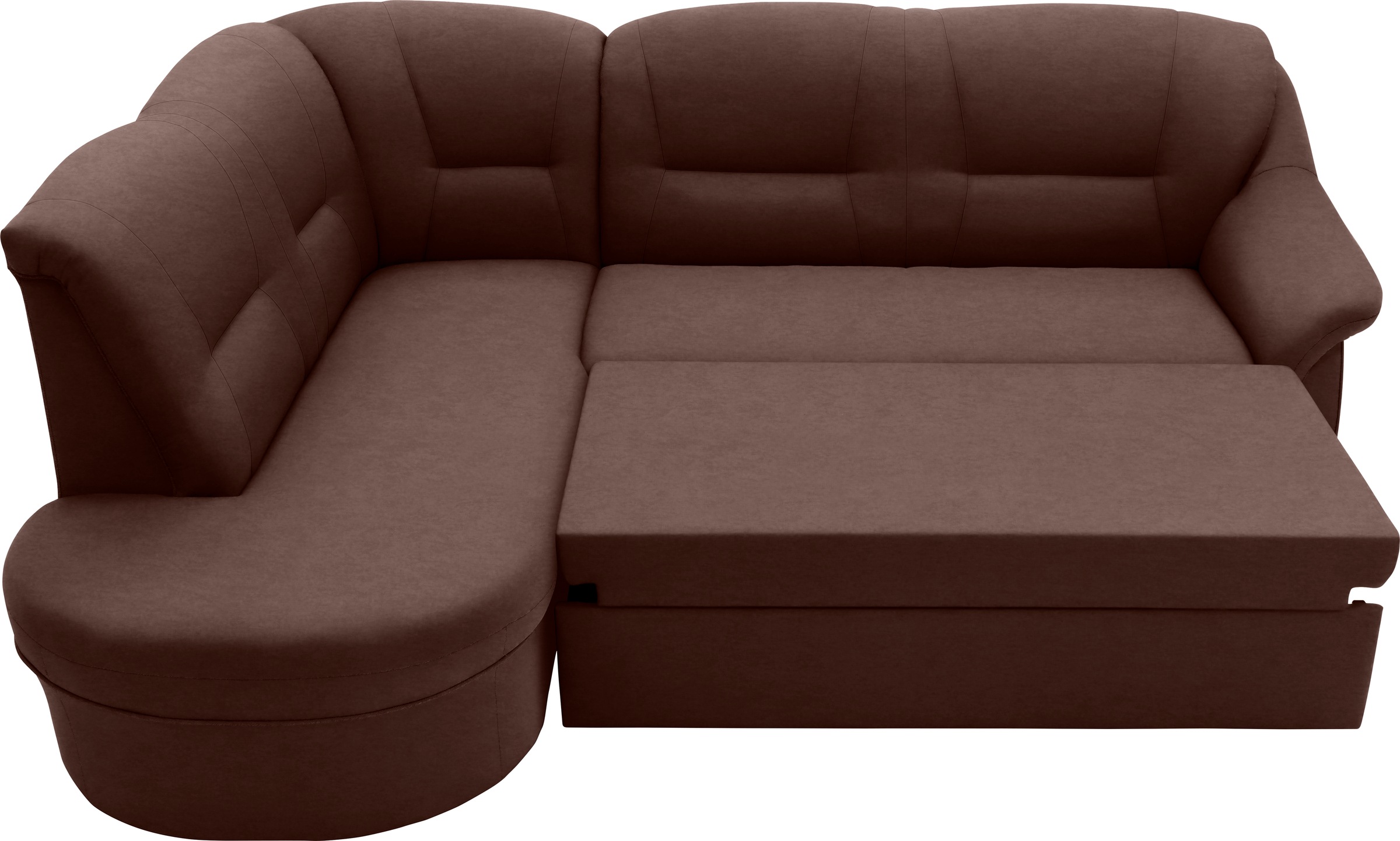 DOMO collection Ecksofa »Faenza für kleine Räume, Stellmaße 232,176cm, komfortabel, L-Form«, mit Ottomane, zeitlos, elegante Armlehnen, wahlweise mit Bettfunktion