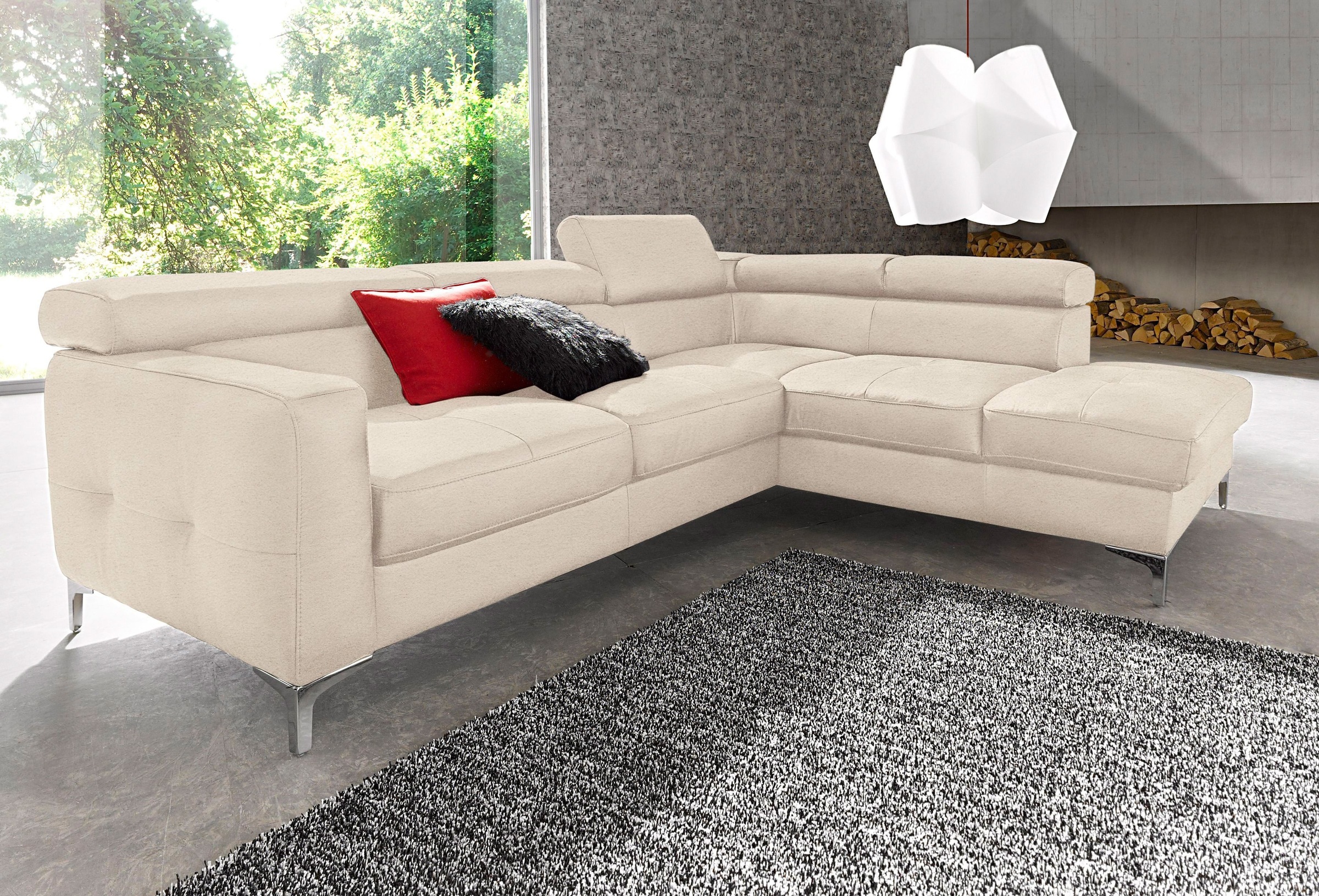 COTTA Polstergarnitur »Sammy L-Form«, (Set), Set bestehend aus: Ecksofa mit günstig online kaufen