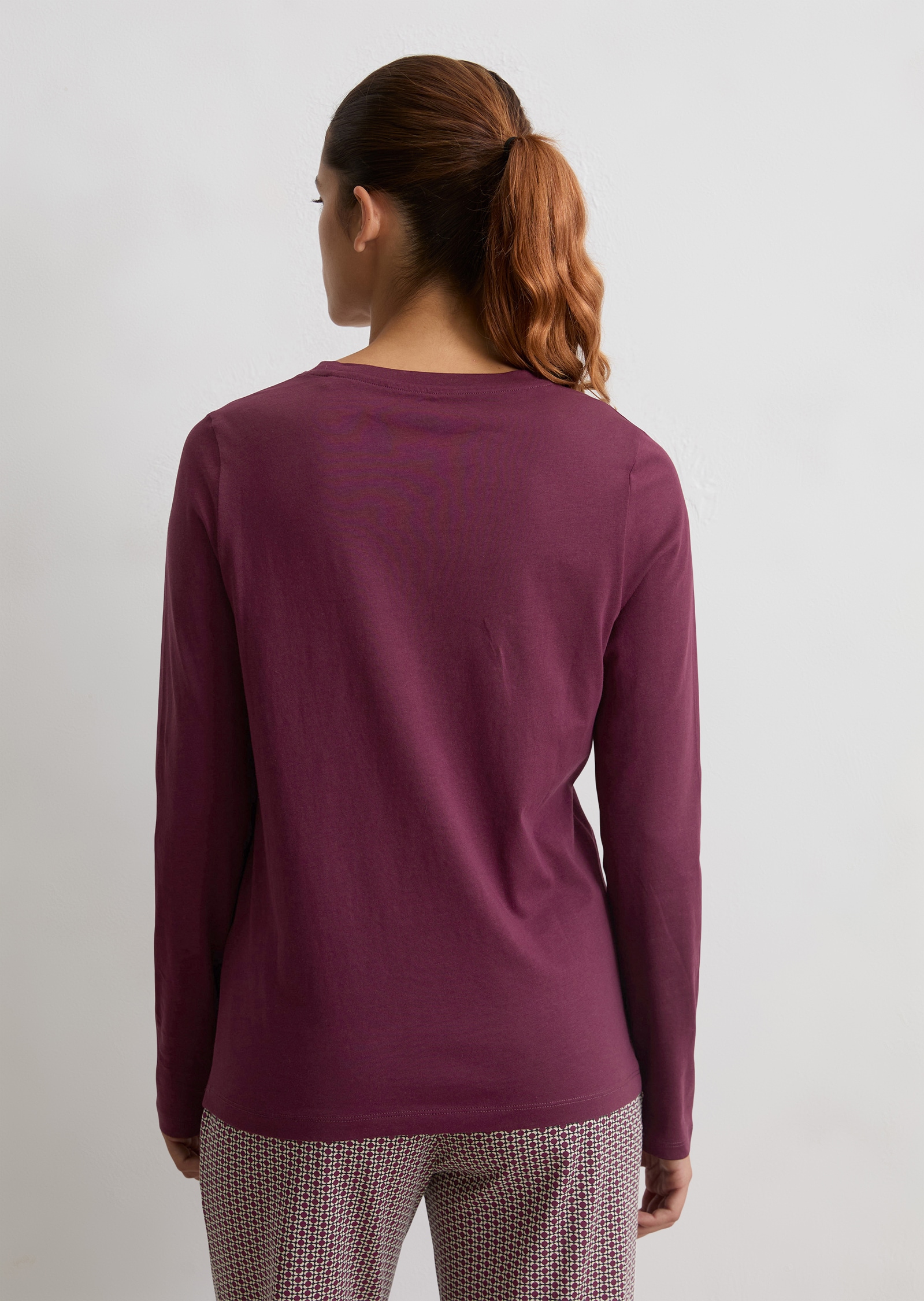Marc O'Polo Langarmshirt, Rundhalsausschnitt, langärmelig, leicht
