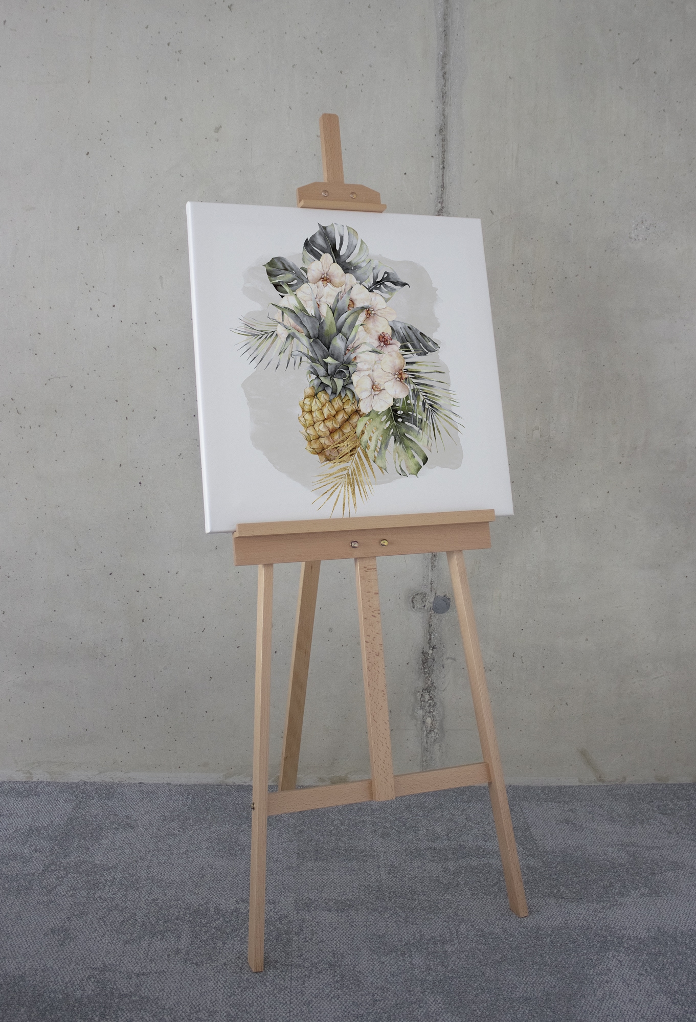 Komar Leinwandbild »Ananas Mûr - Größe 60 x 60 cm«, Natur, (1 St.), Keilrahmenbild mi Echtholzrahmen