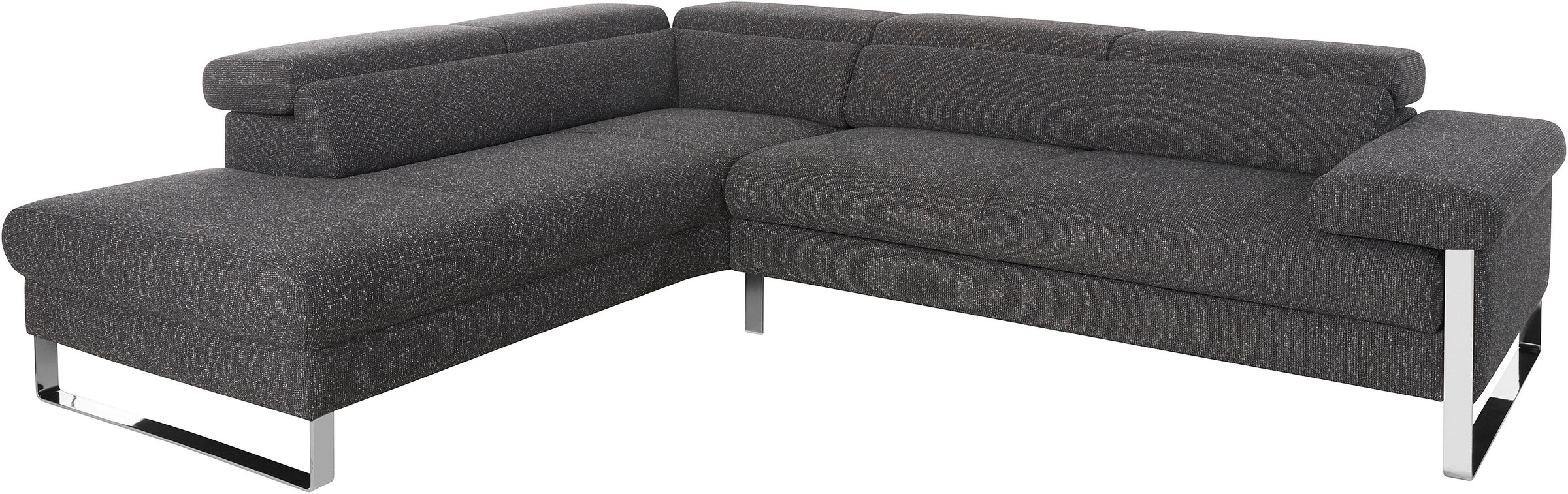 W.SCHILLIG Ecksofa »finn, toller Sitzkomfort, L-Form, hochwertige Verarbeitungsdetails«, German Design Award 2016, Fußgestell Chrom glänzend, Breite 281 cm