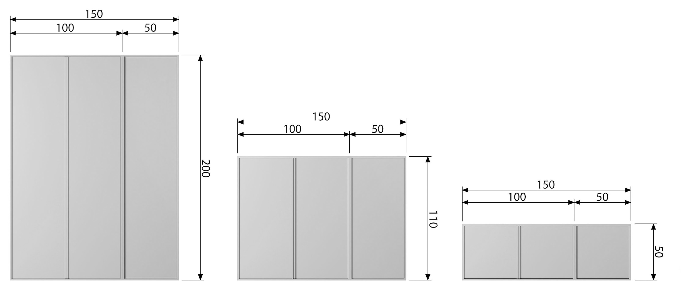 WOOOD Garderobenschrank »Daily«, H 110 cm x B 100 cm x T 58 cm