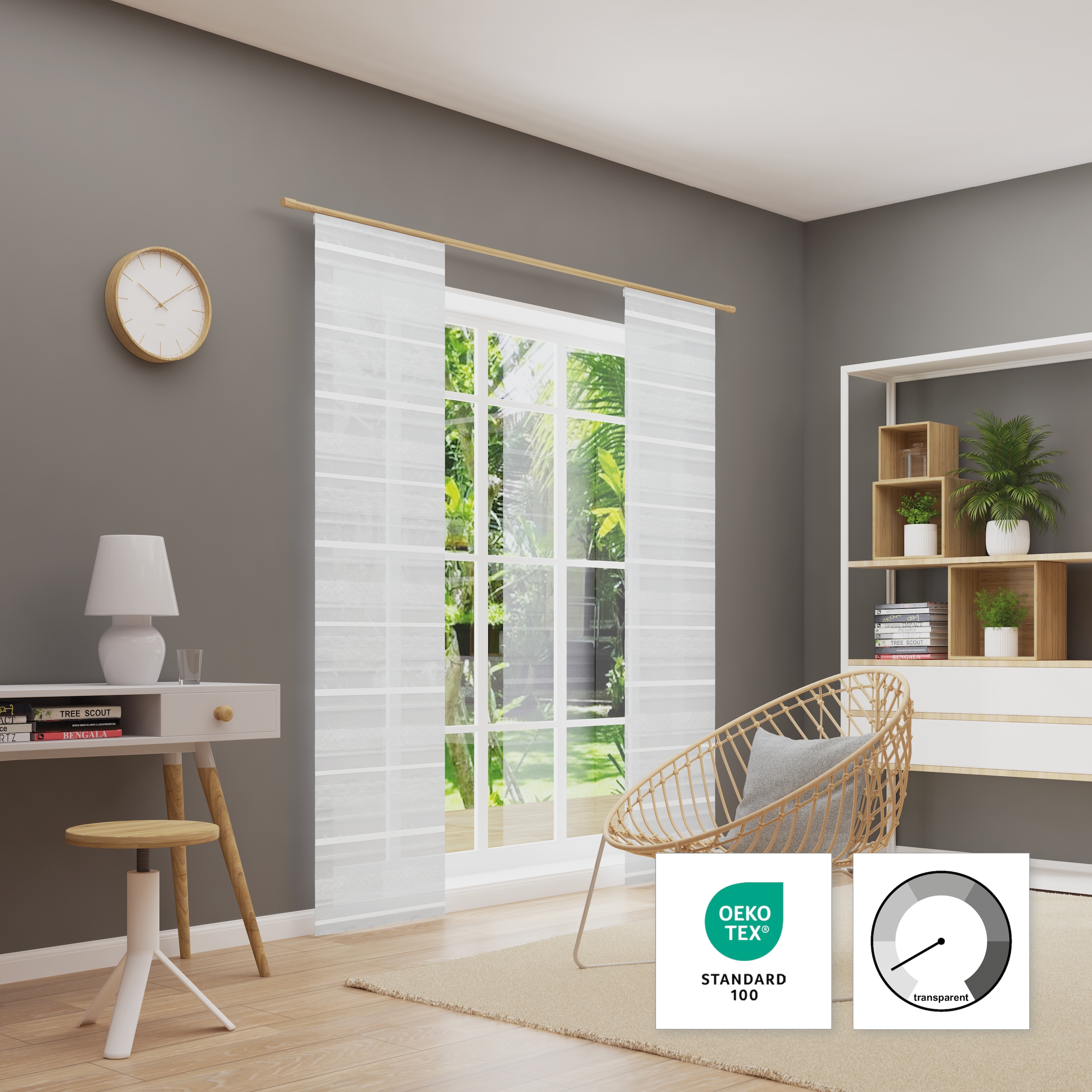 Neutex for you! Schiebegardine »KORSIKA« Paneelwagen 1 Stk. tlg. Matt-Glanz-Streifen