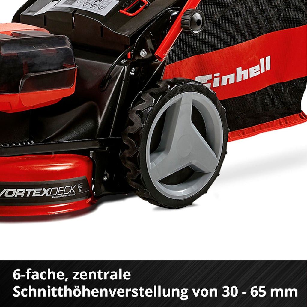 Einhell Akkurasenmäher »GP-CM 36/47 S HW Li (4x4,0Ah)«, (Set), mit Radantrieb, 4 Akkus und Ladegerät