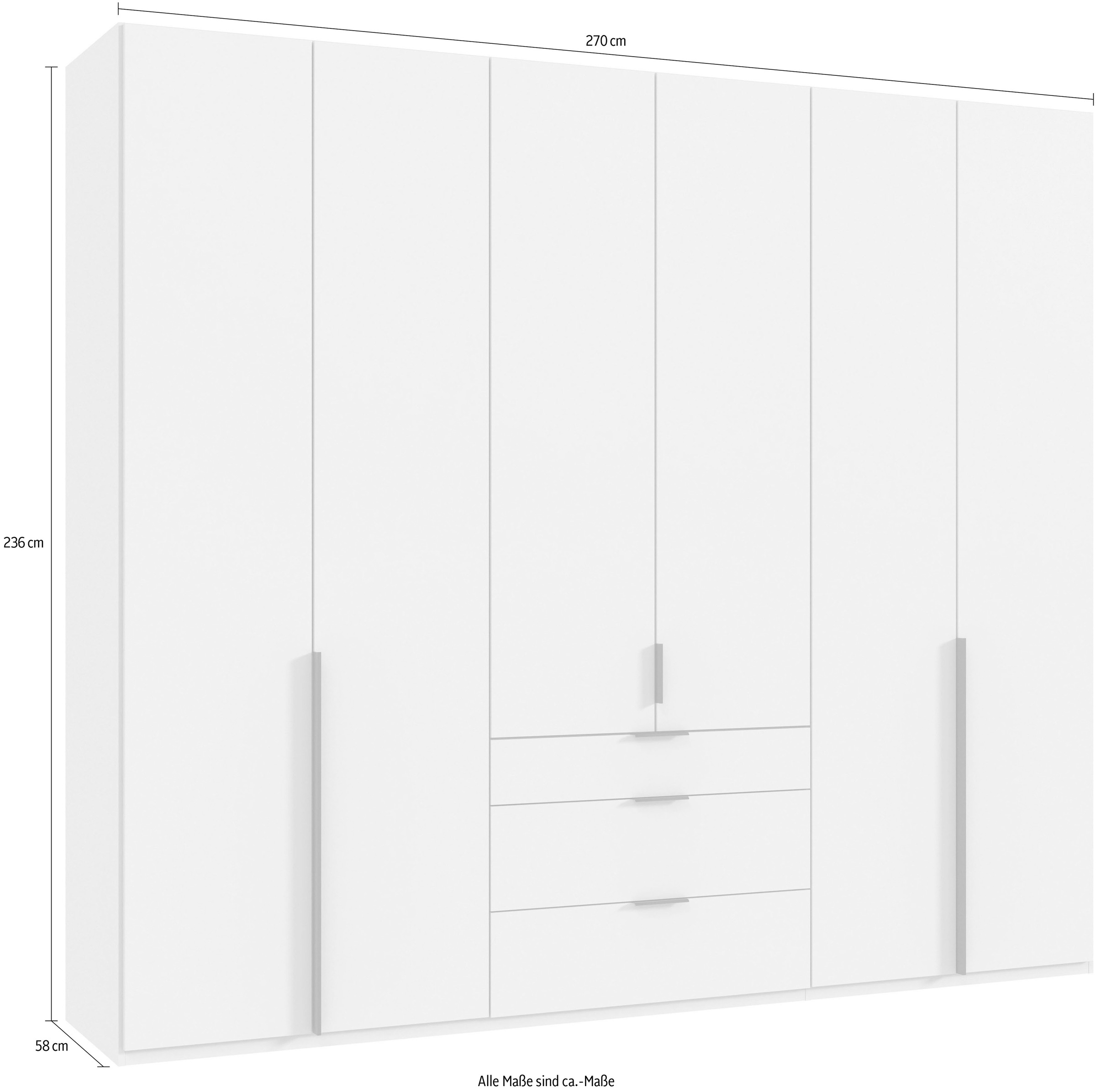 Wimex Drehtürenschrank »Mugano«, (mit langen oder kurzen Griffen aus Metall), in vielen Breiten, 208 oder 236 cm hoch, Made in Germany