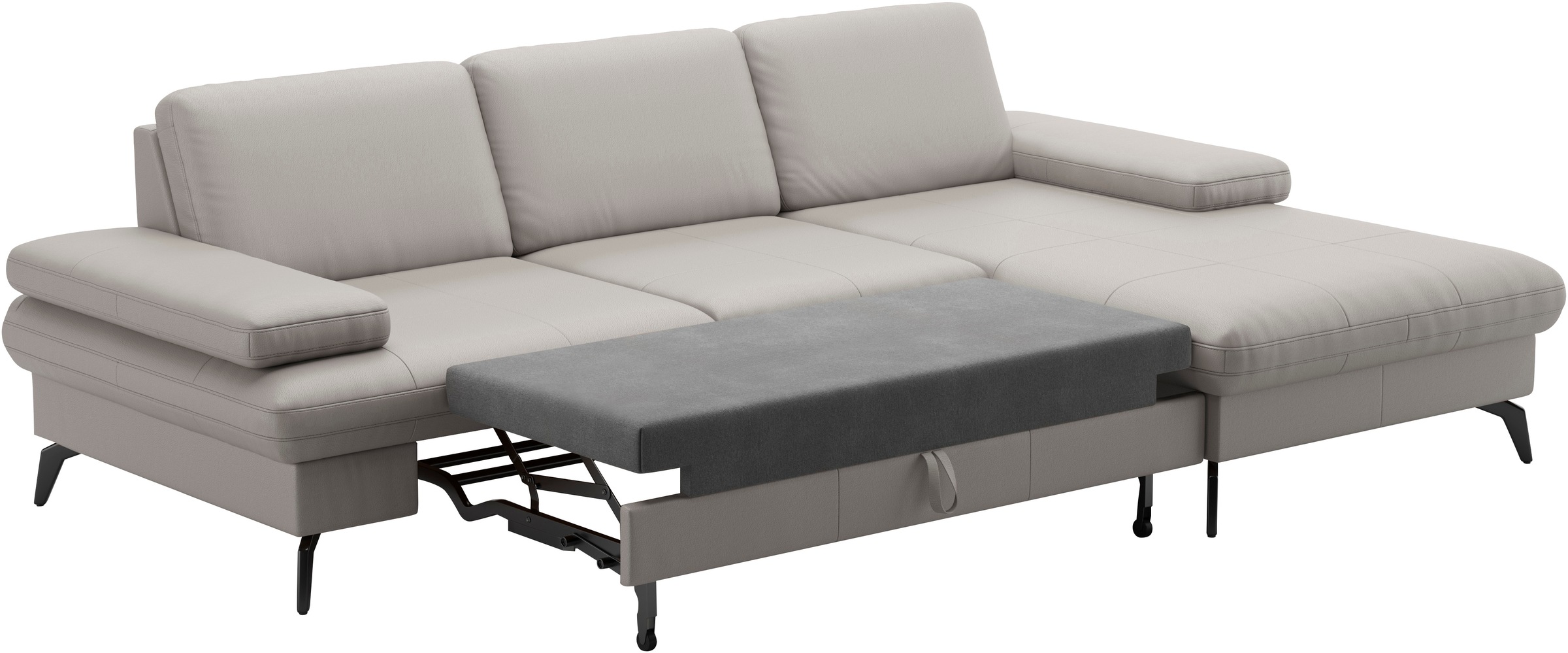 sit&more Ecksofa »Morris L-Form, inkl. Sitztiefenverstellung«, wahlweise mit Armteilverstellung, Bettfunktion & Bettkasten