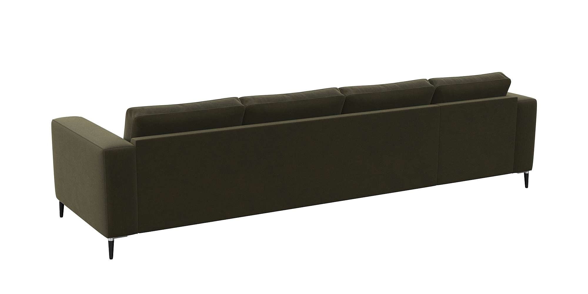 FLEXLUX Ecksofa »Fiore, L-Form«, breite Armlehnen, Kaltschaum, Füße Alu+schwarz