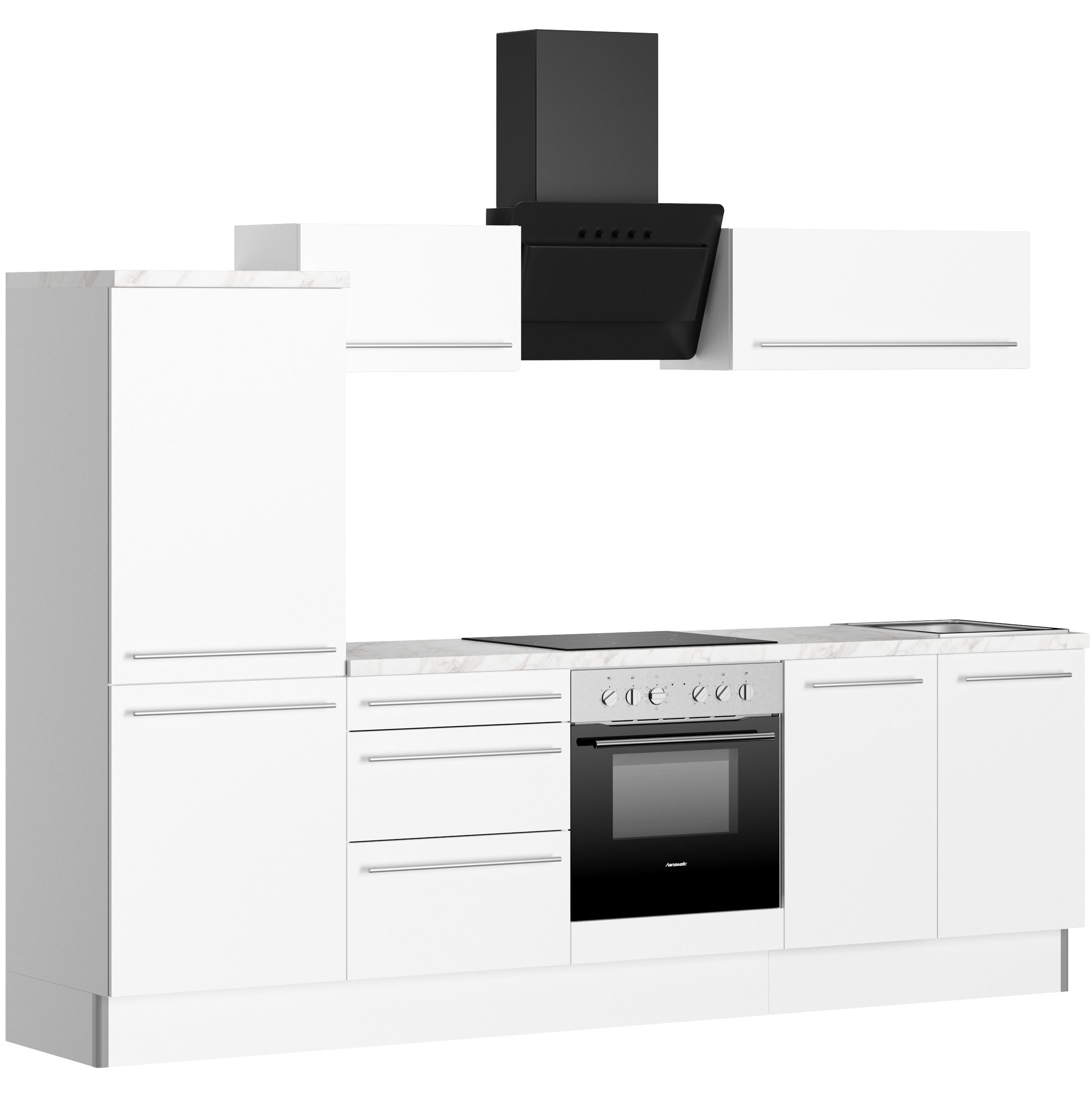 KOCHSTATION Küche »KS-Bern2«, Breite 270 cm, wahlweise mit E-Geräten, Seite günstig online kaufen