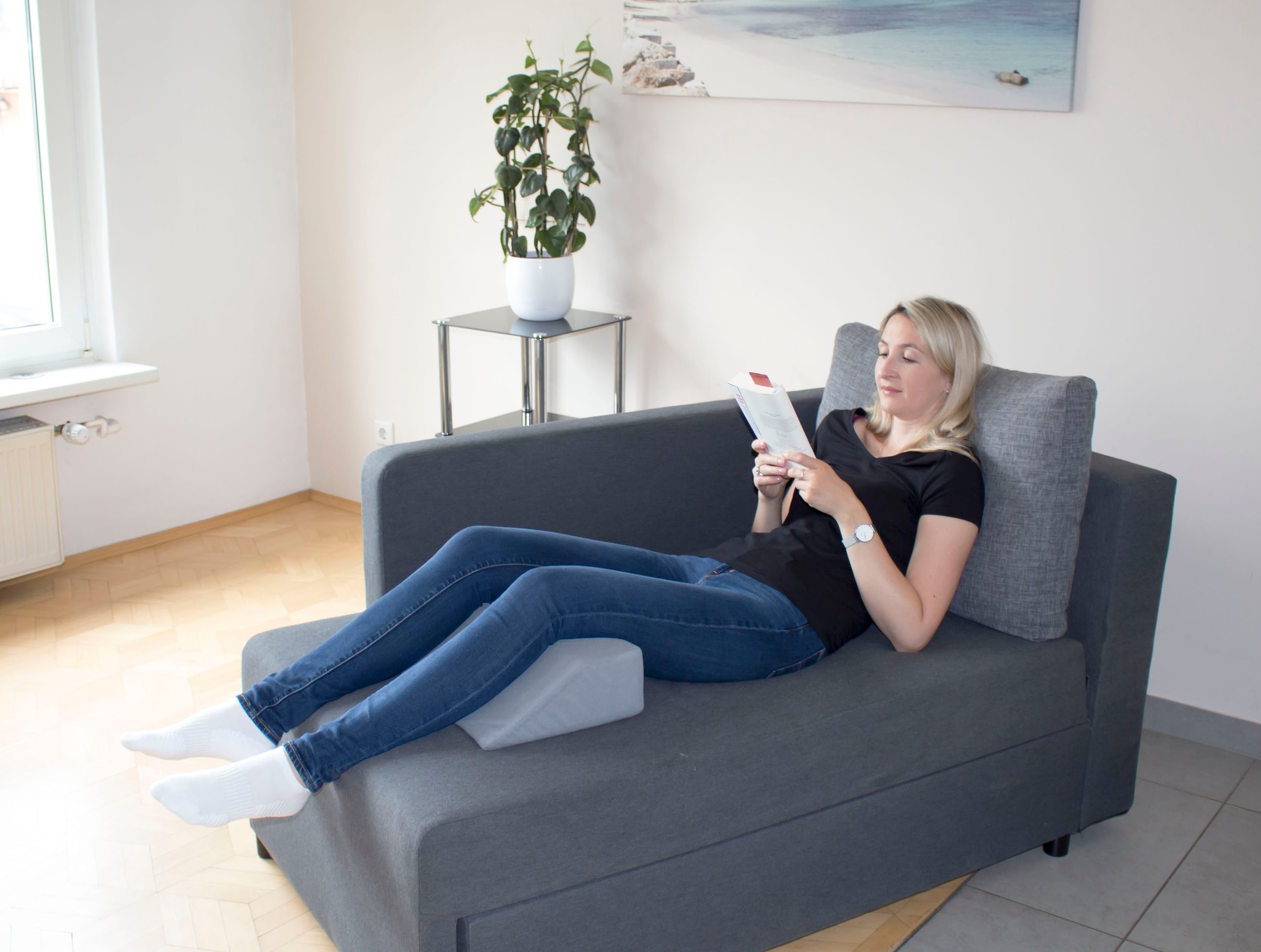 Hydas Sitzheizkissen »mit zuschaltbarer Wärme und Massage, vielseitig einsetzbar«, 3 Wärme und 3 Massage Stufen einstellbar, auch zur Fußmassage geeignet