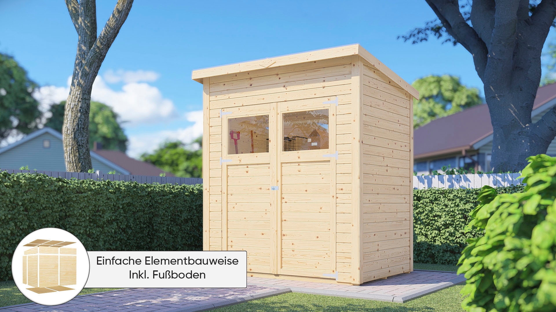 KONIFERA Gartenhaus »Amrum 1«, Inklusive Fussboden