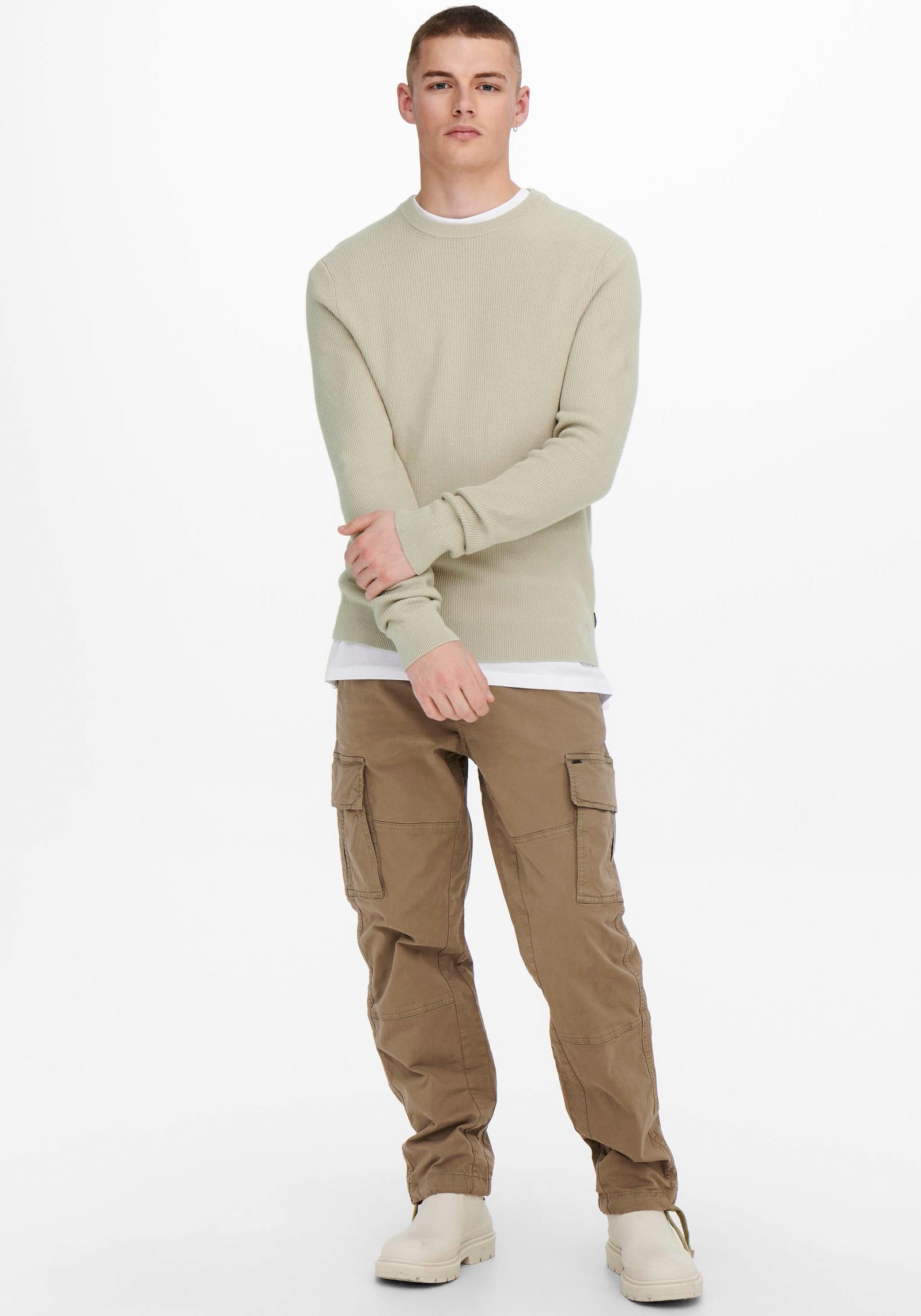 ONLY & SONS Strickpullover, im Strukturmuster