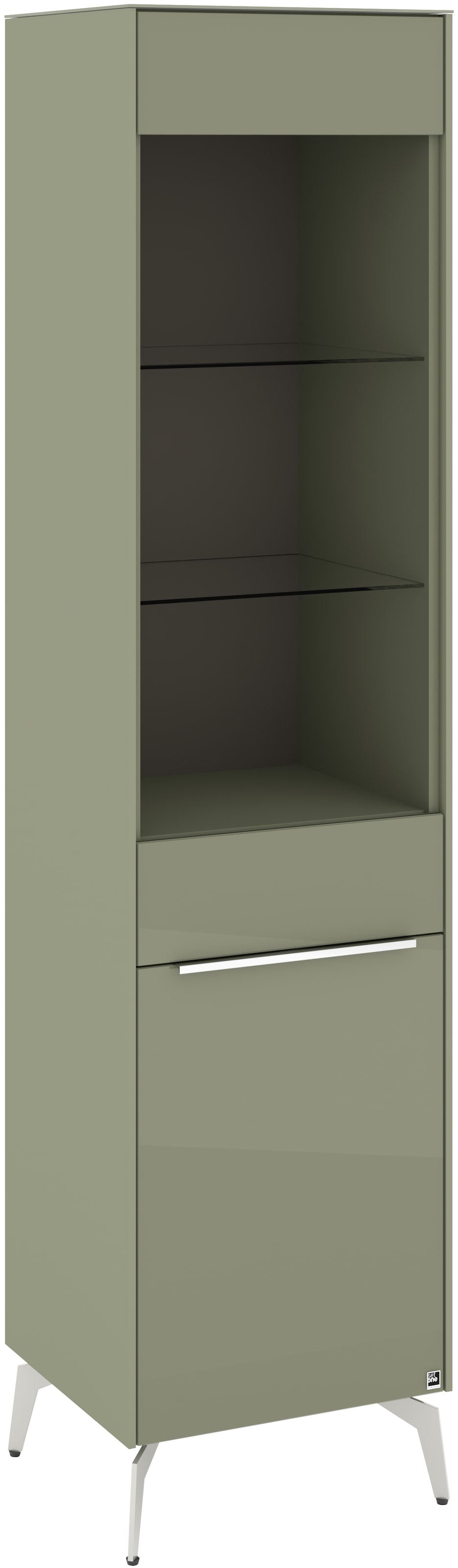 set one by Musterring Standvitrine »Reno« 1 Stk. tlg. Mit Winkelfuß in diversen Farben, 200 cm Höhe & Farbauswahl