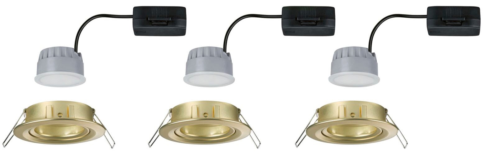 Paulmann LED Einbauleuchte »LED Einbauleuchte 3-Step-Dim Nova Coin rund 84mm 50° Gold matt«, 3 flammig, Leuchtmittel LED-Modul | LED fest integriert, mehrere Helligkeitsstufen