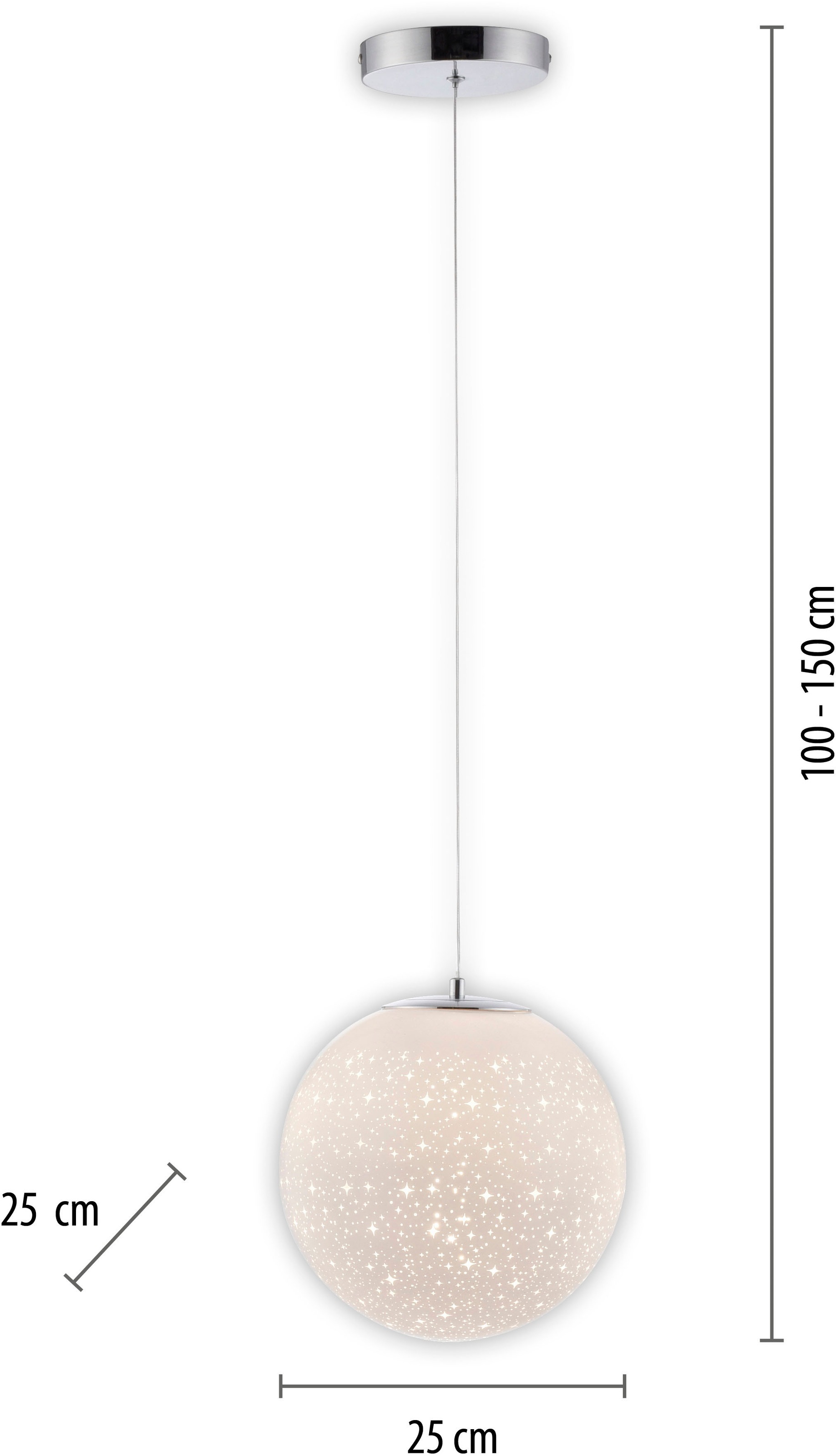 Paul Neuhaus Pendelleuchte »BOLO« LED-Board 1 Stk. Warmweiß