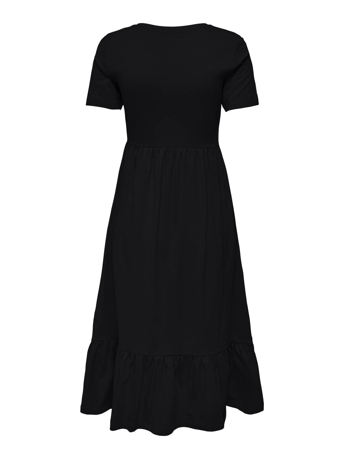 ONLY CARMAKOMA Maxikleid »CARMAY LIFE S/S PEPLUM CALF DRESS JRS«, Sommerkleid