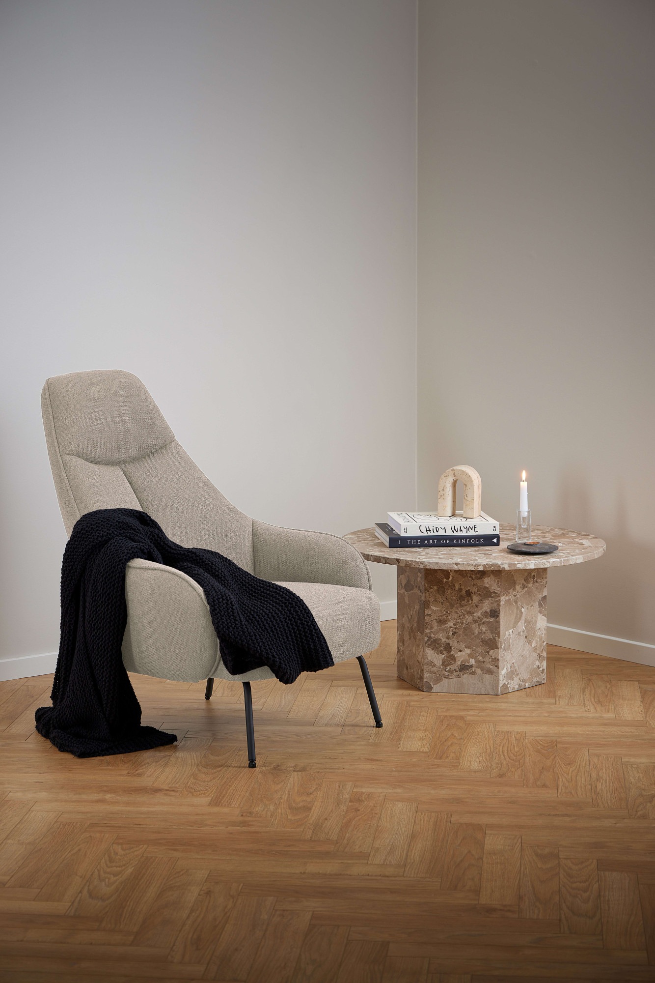 ACTONA GROUP Loungesessel »Texas«, Lehnstuhl, Boucle beige, Gestell matt sc günstig online kaufen