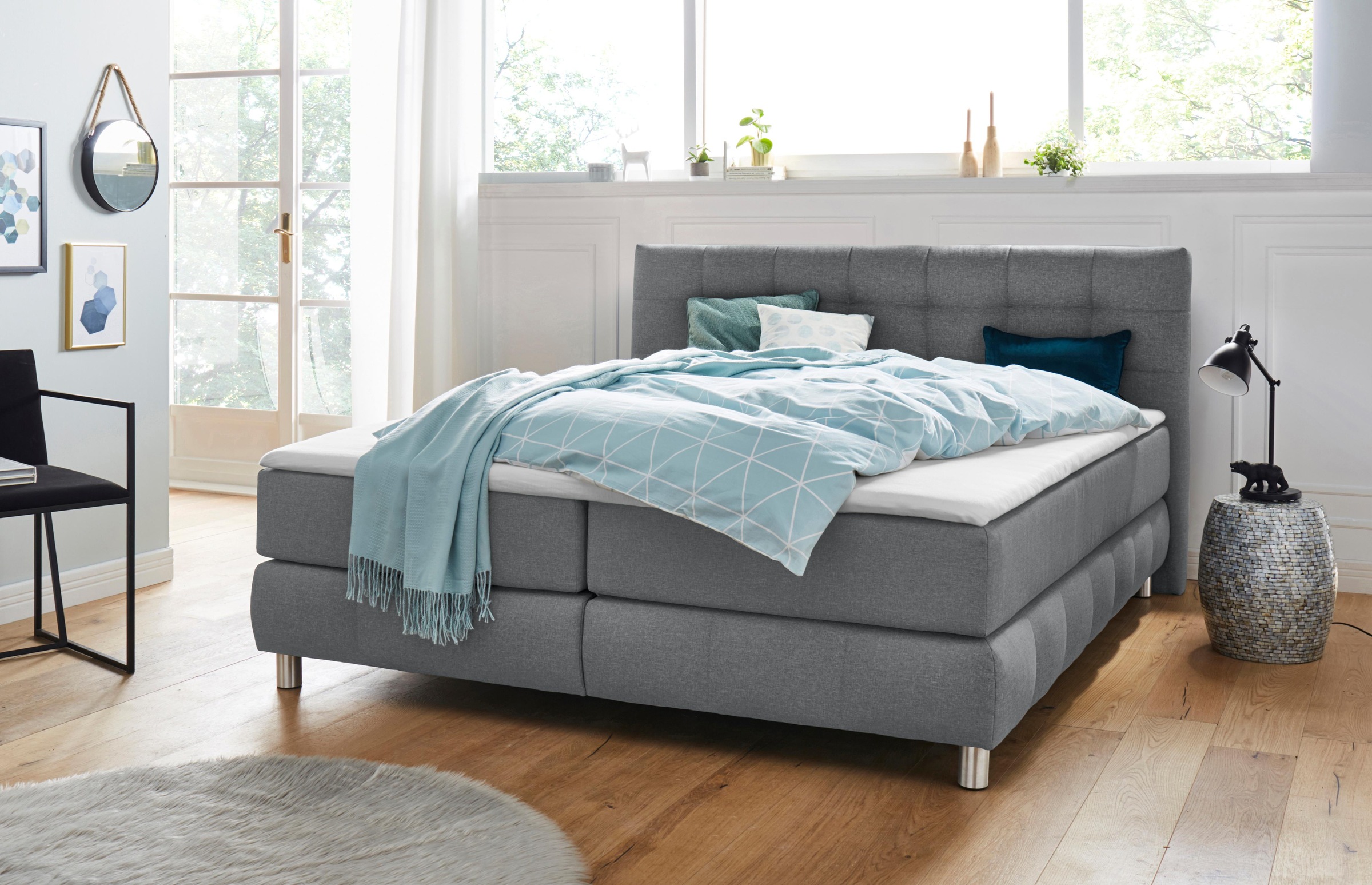 andas Boxspringbett »Salo«, incl. Topper, 6 Breiten, 2 Härtegrade, TFK auch in Härtegrad 4