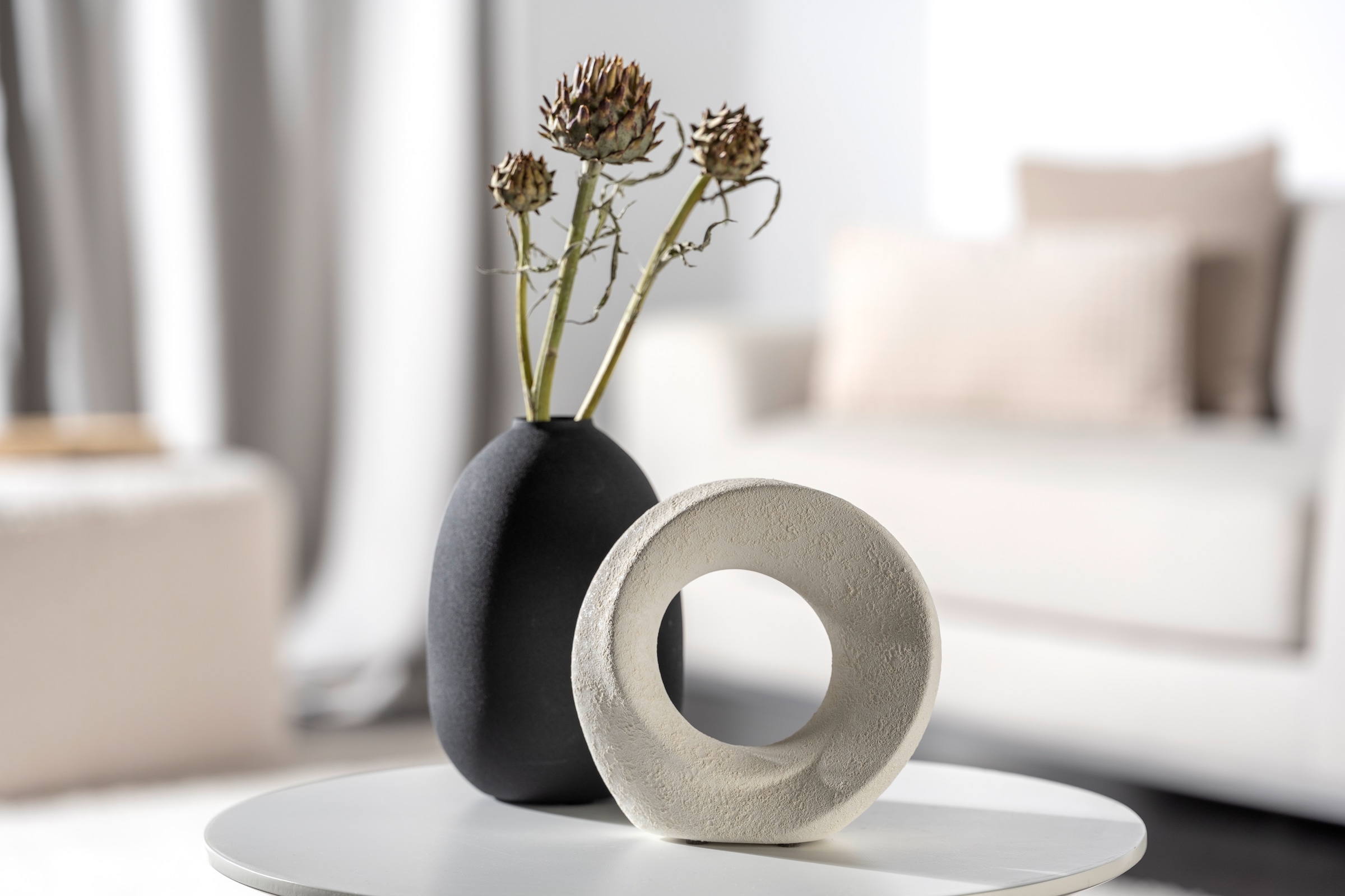 LEONARDO Dekovase »CASOLARE 16,4 cm schwarz Metall«, (1 St.)