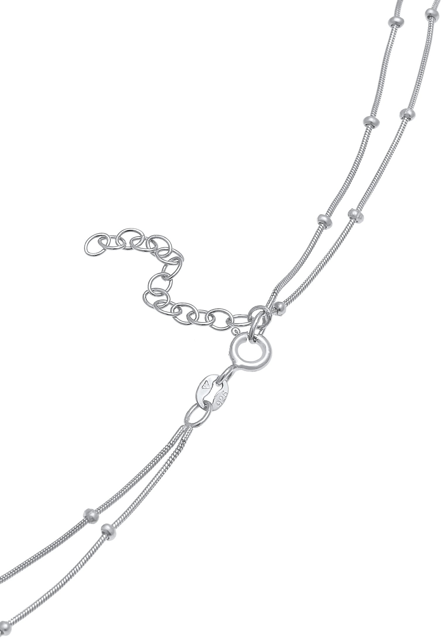 Elli Collier »Choker Layer Plättchen Kugelkette 925 Silber«