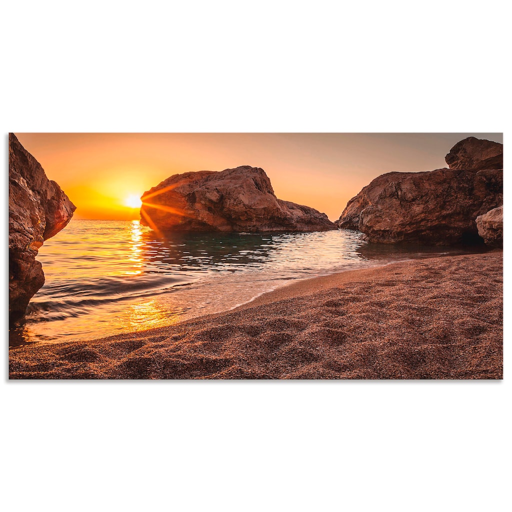 Artland Wandbild »Sonnenuntergang und Strand«, Strand, (1 St.)