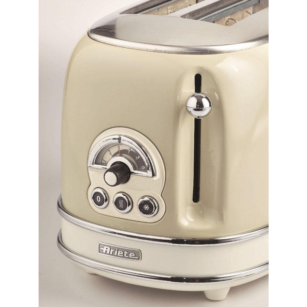 Ariete Toaster »Vintage«, 2 kurze Schlitze, für 2 Scheiben, 815 W, creme