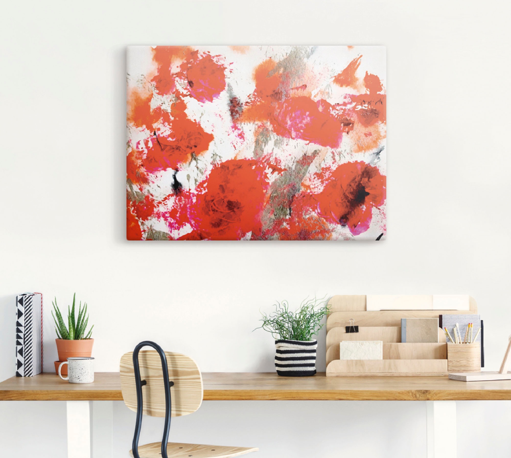 Artland Leinwandbild »Rosengarten abstrakt« Gegenstandslos 1 Stk. tlg. auf günstig online kaufen