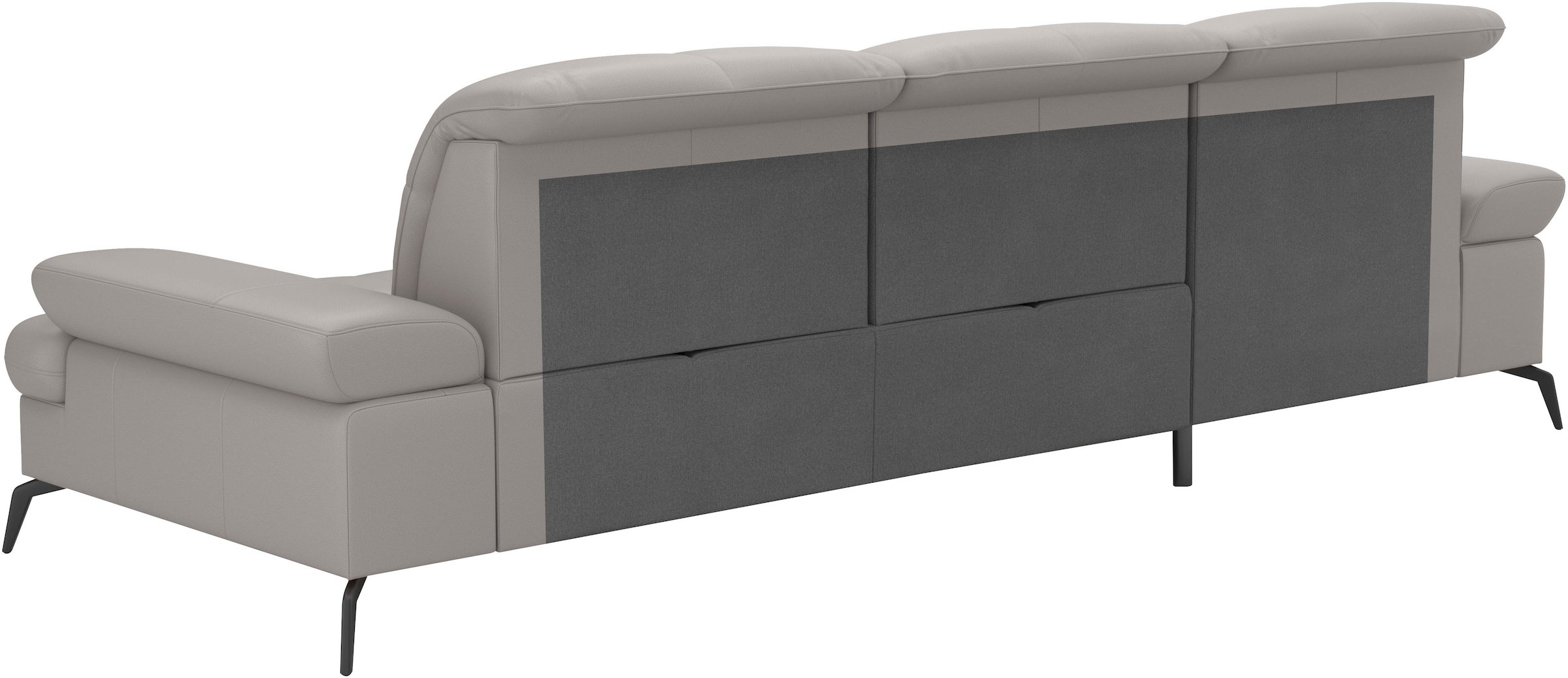 sit&more Ecksofa »Amica, L-Form, inkl. Sitztiefenverstellung & Armteilverstellung«, wahlweise mit Bettfunktion, Bettkasten und Kopfteilverstellung