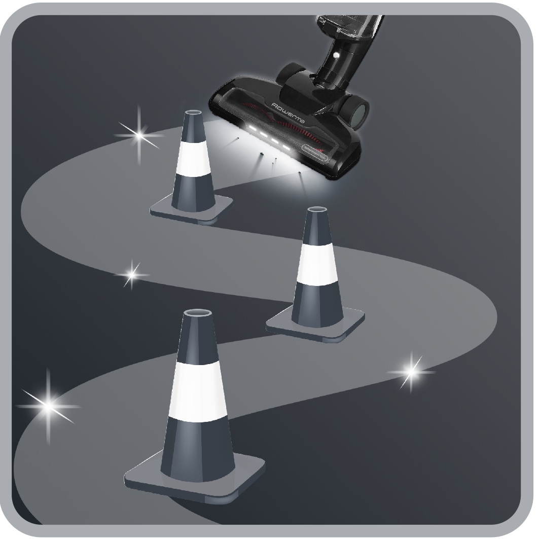 Rowenta Akku-Stielstaubsauger »Air Force Light, kabellos, LED- Düse, beutellos Bodenstaubsauger«, 14,4 Volt Lithiumionen- Akku, leichtes und kompaktes Design, RH6545