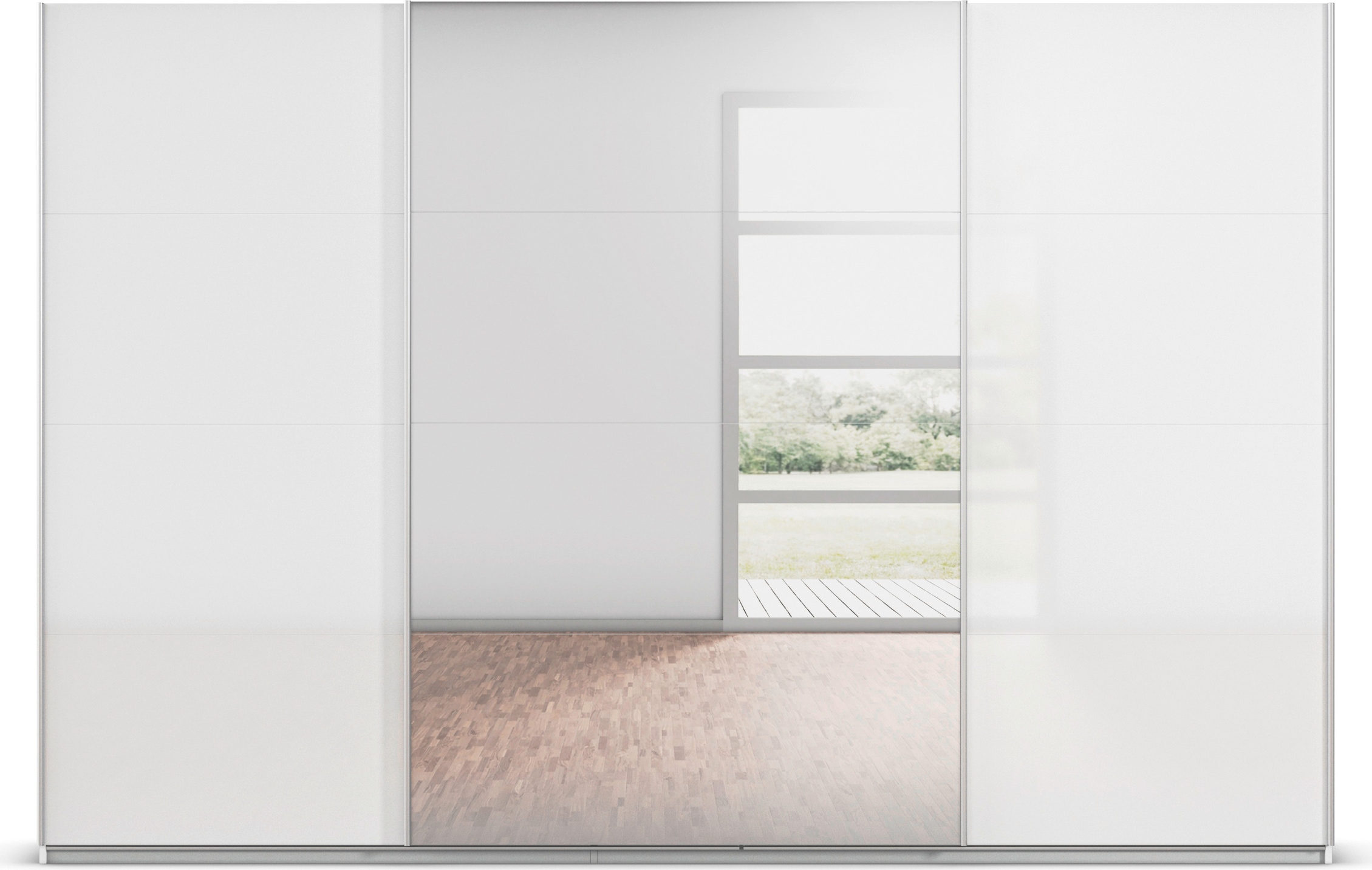 rauch Schwebetürenschrank »Kleiderschrank Schrank Garderobe AGORDO«, Top Innenausstattung, in 4 Breiten und 2 Höhen MADE IN GERMANY