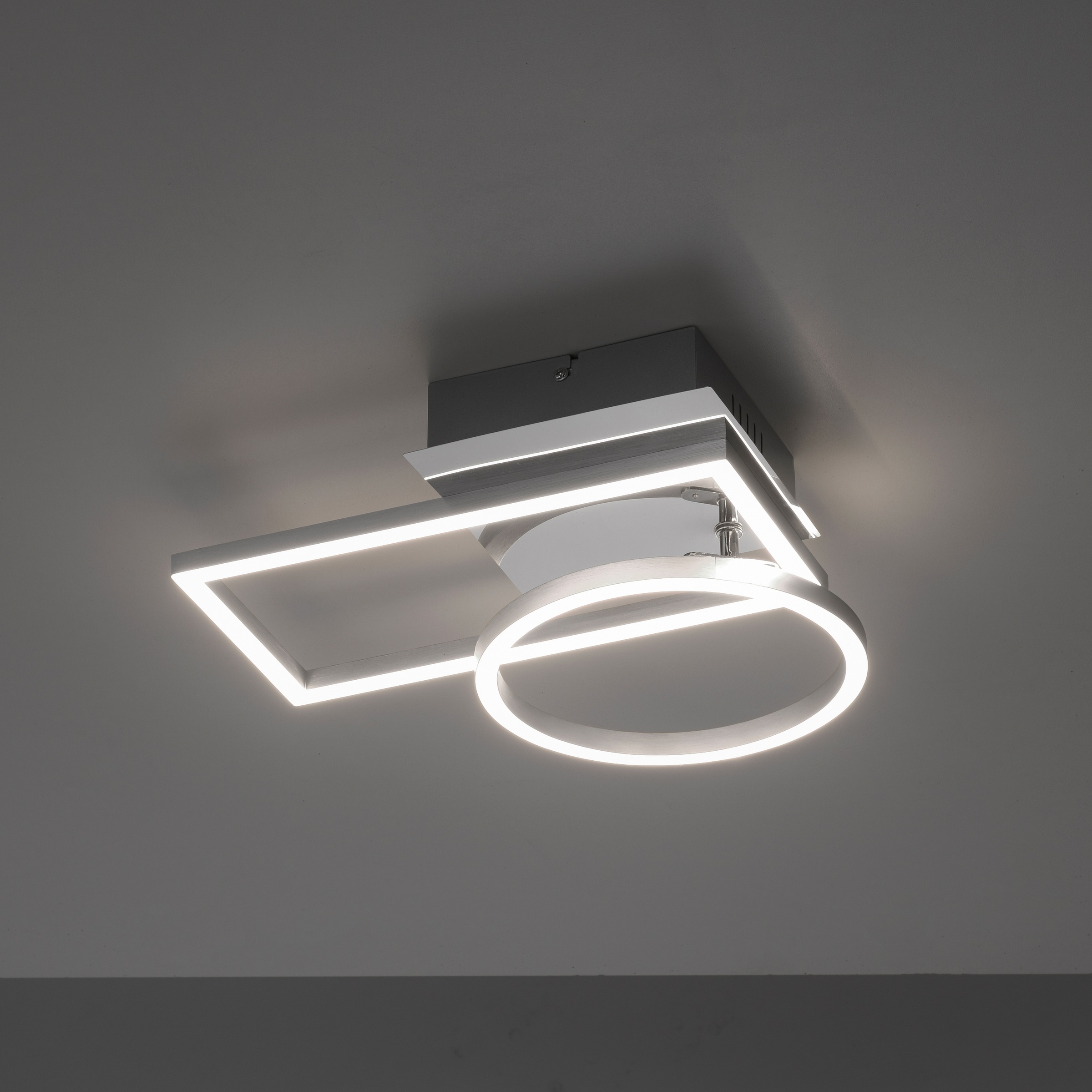 my home LED Deckenleuchte »Jorvin«, 2 flammig, Leuchtmittel LED-Modul | LED fest integriert, Moderne Deckenlampe stahl L37 x 26 cm, schwenkbar, flache Bauform