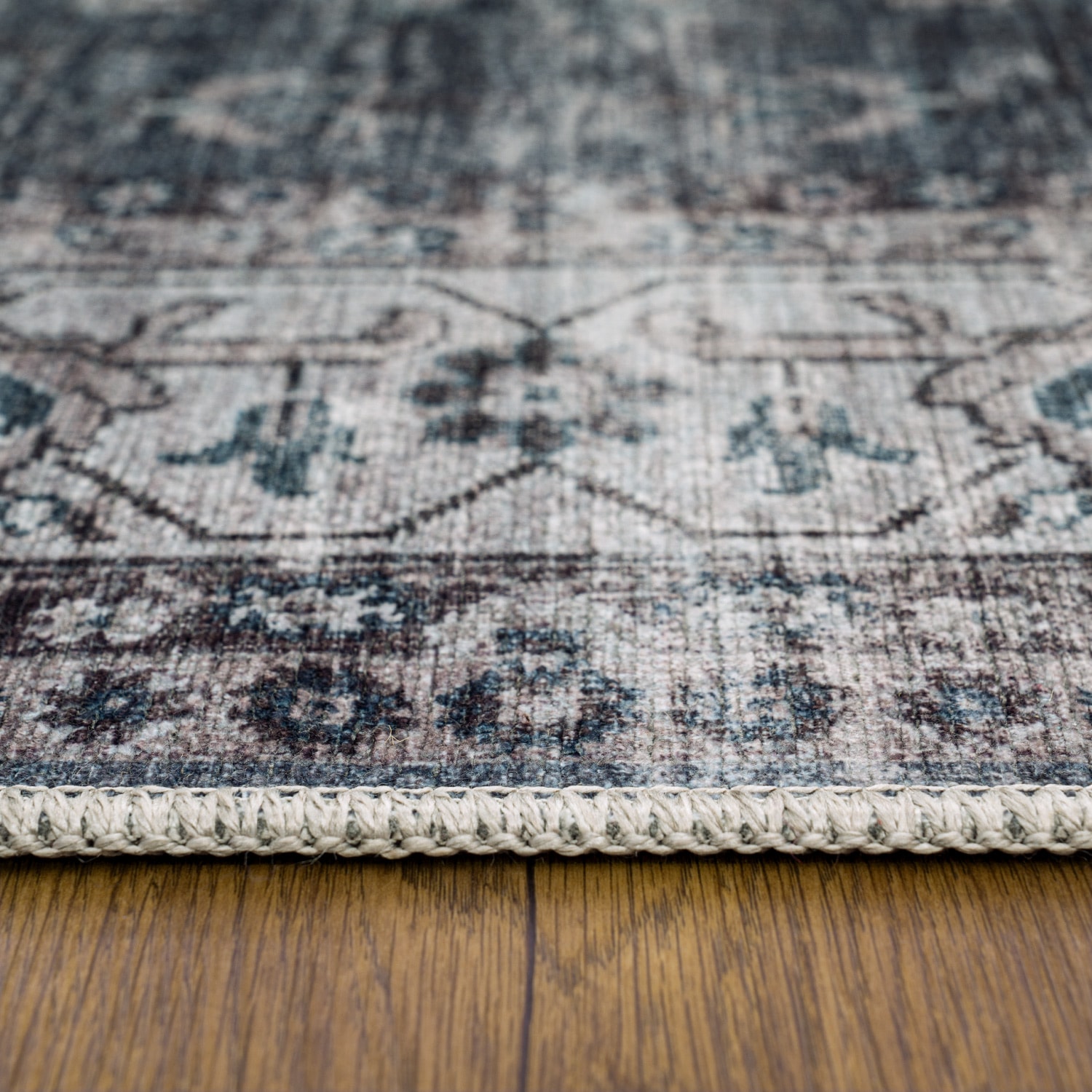 Paco Home Teppich »Lyon 335«, rechteckig, 4 mm Höhe, Kurzflor, Orient-Optik, Vintage Design, waschbar