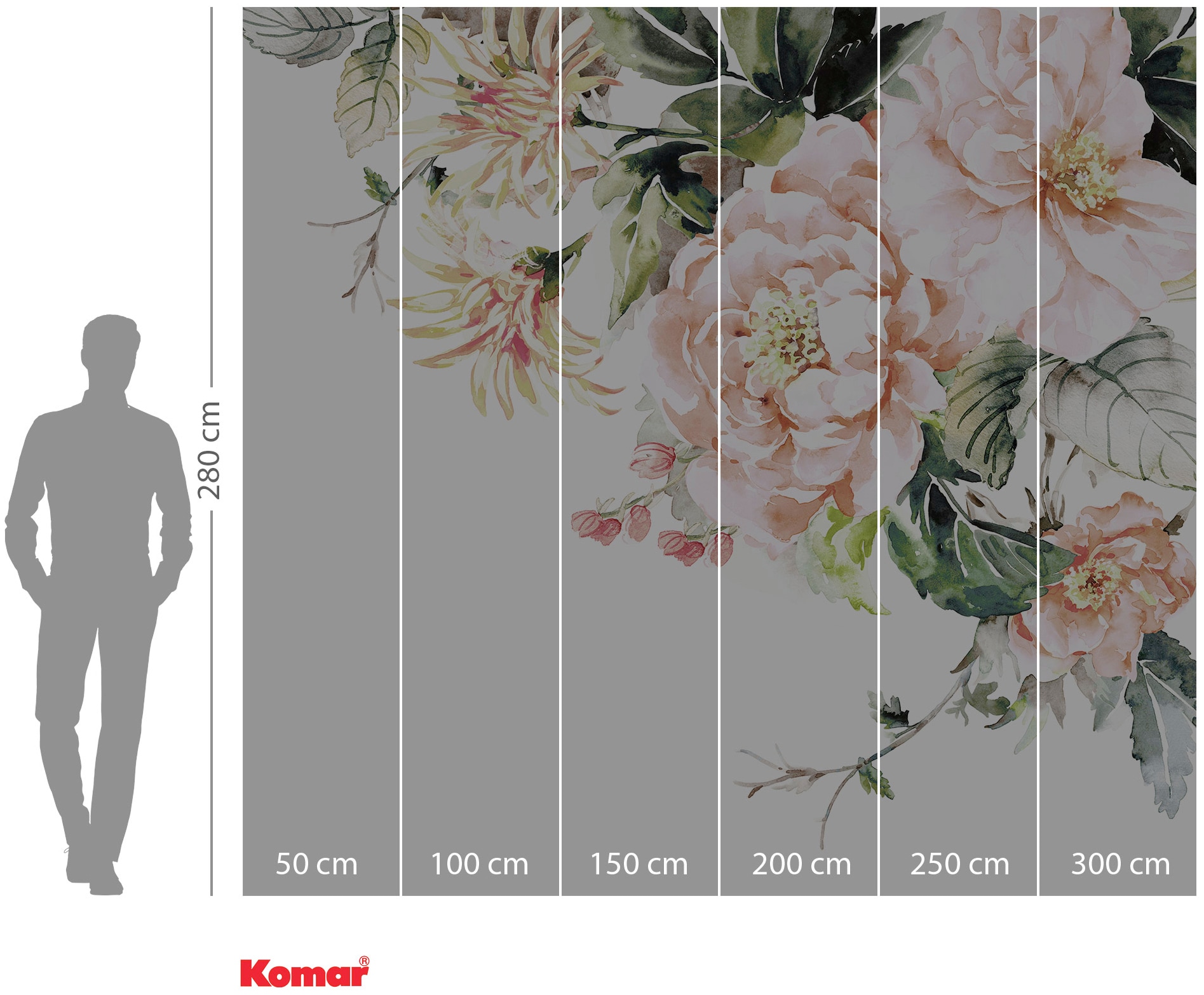 Komar Vliestapete »Digitaldruck Vlies - Nasrin - Größe 300 x 280 cm«, bedruckt, Wohnzimmer, Schlafzimmer