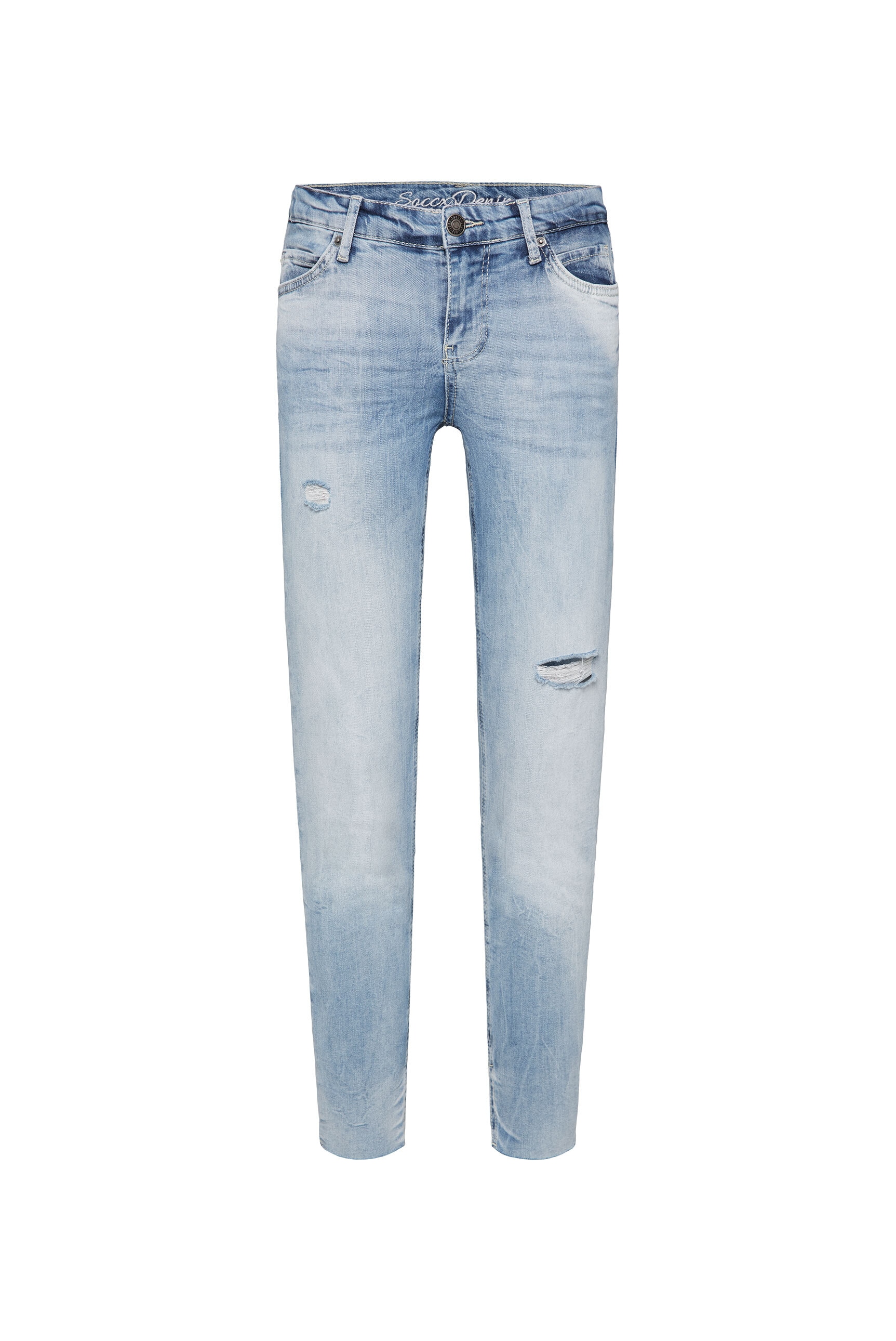 SOCCX Slim-fit-Jeans, mit offener Kante am Saum online kaufen
