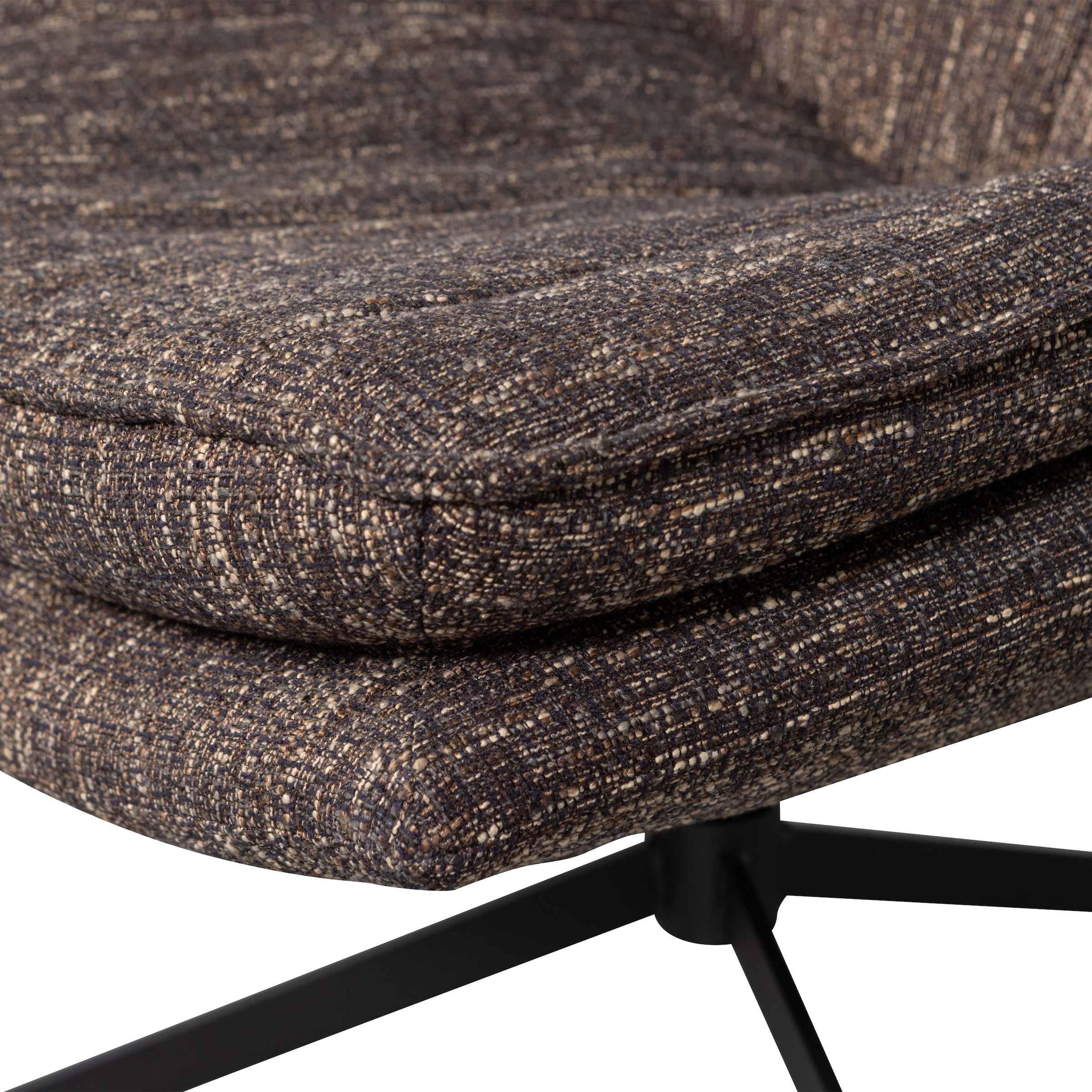 WOOOD Drehsessel »Milaro mit Fling-Melange-Bezug und Drehmechanismus B75 x T94 x H88 cm« Hohe Verschleißfestigkeit, Tragkraft 120 kg, mittlere Sitzhöhe