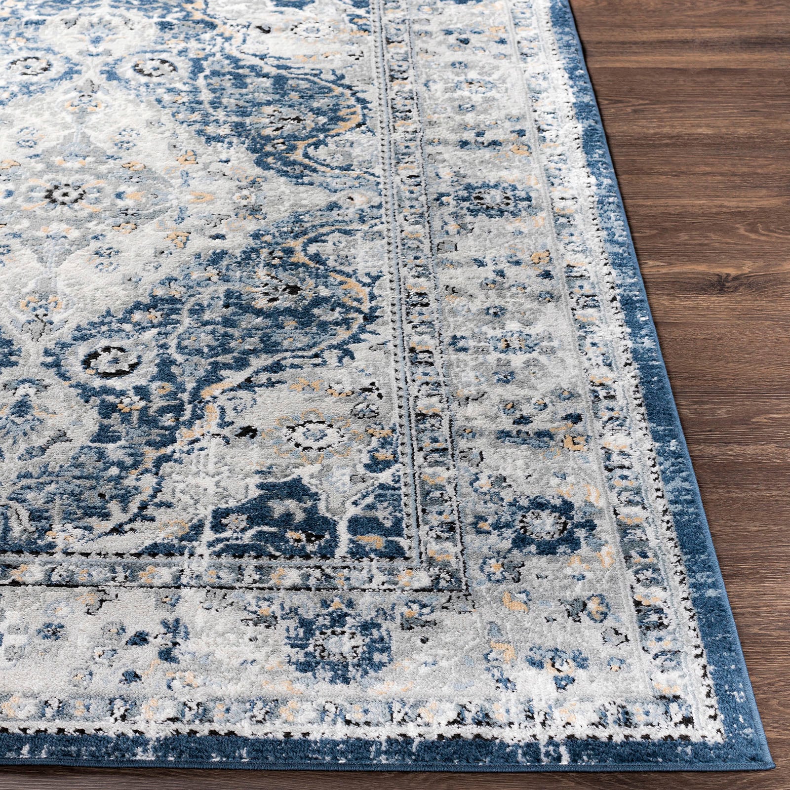 Livabliss Teppich »VIENNA« rechteckig 10 mm Höhe Boho Kurzflor Orientteppich, Wohnzimmer, Schlafzimmer, Blau